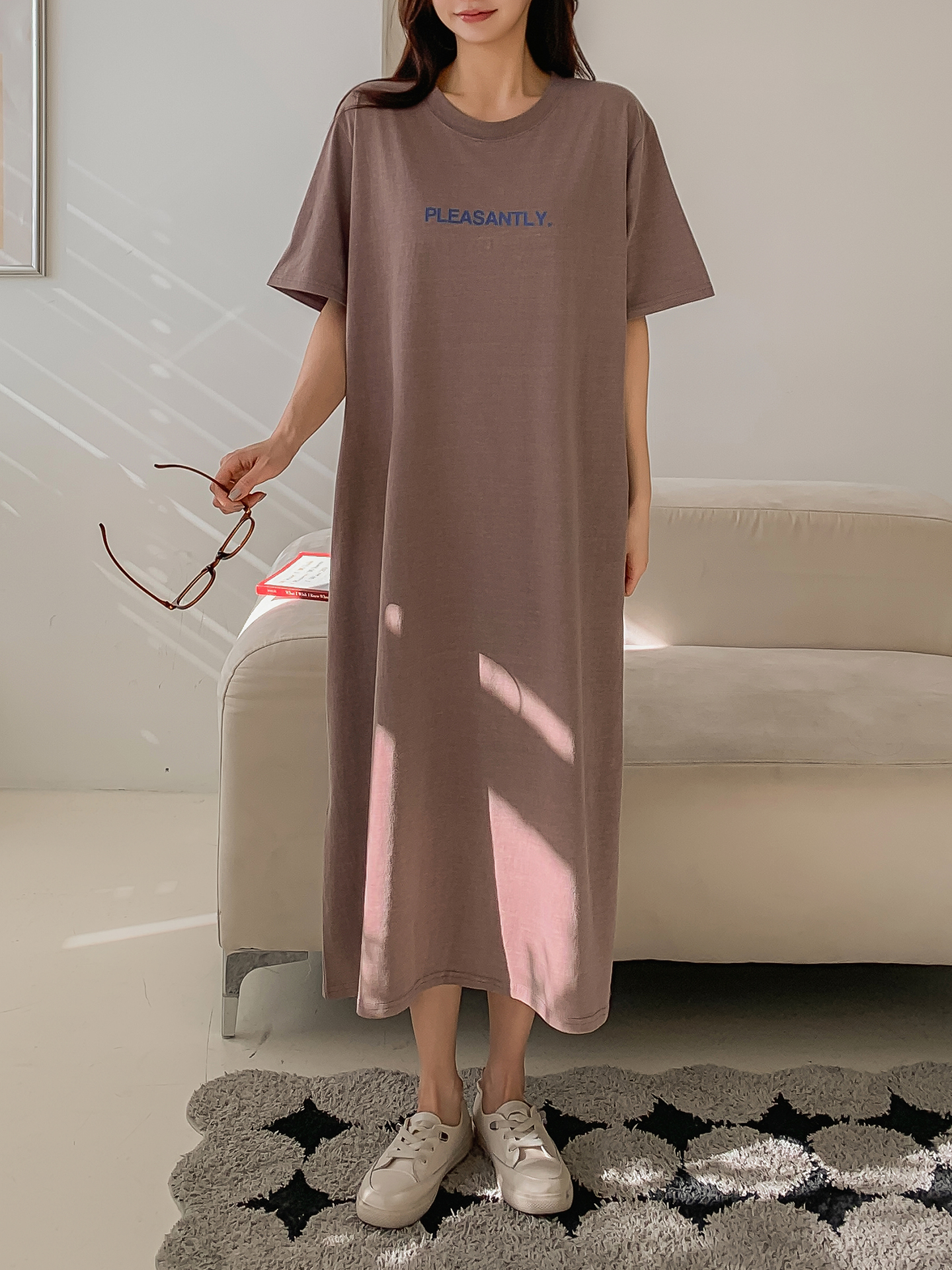 ロゴ半袖Tシャツロングワンピース | 詳細画像9