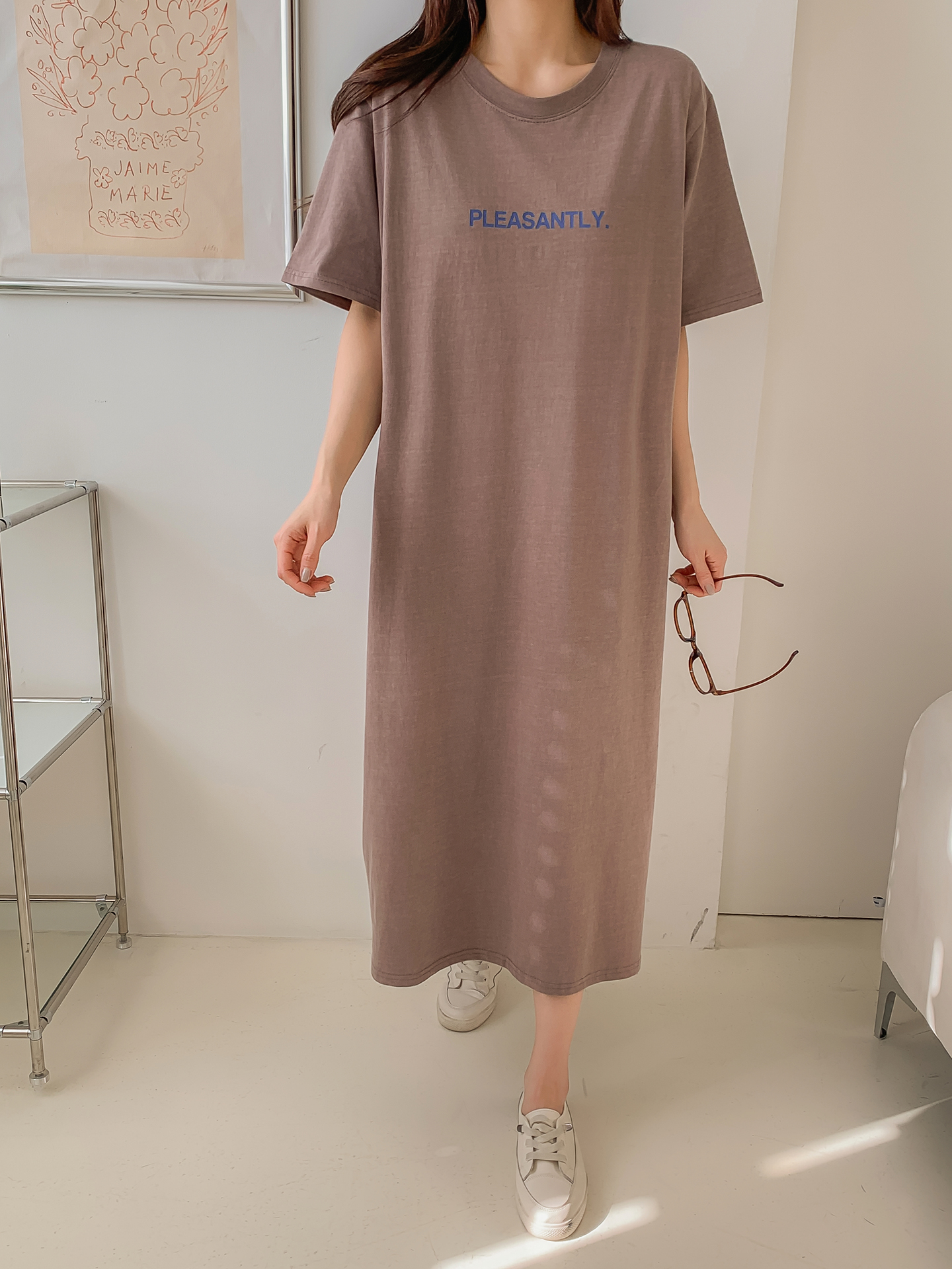 ロゴ半袖Tシャツロングワンピース | 詳細画像16