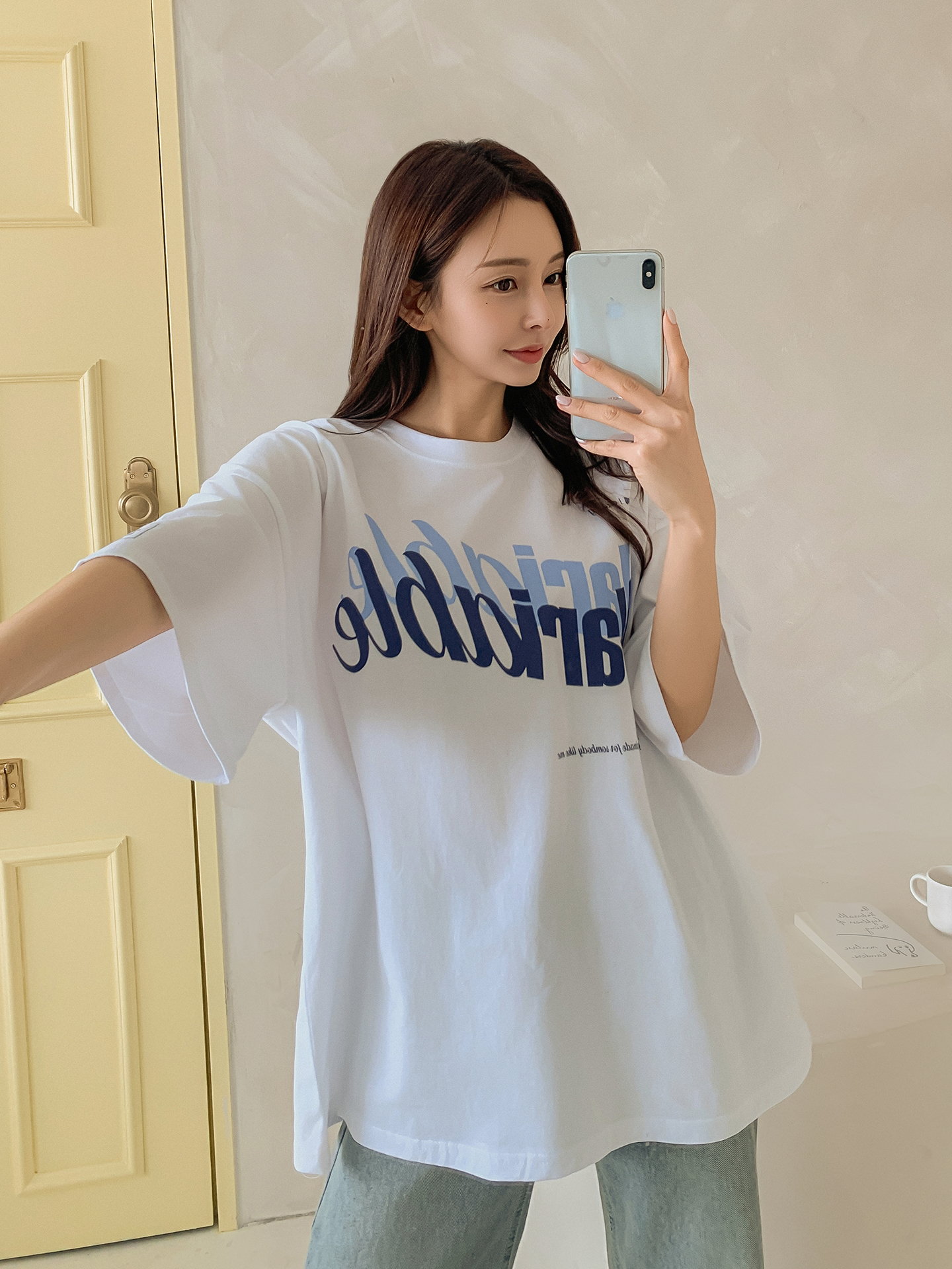 VariableシャドウロゴボクシーTシャツ | 詳細画像2