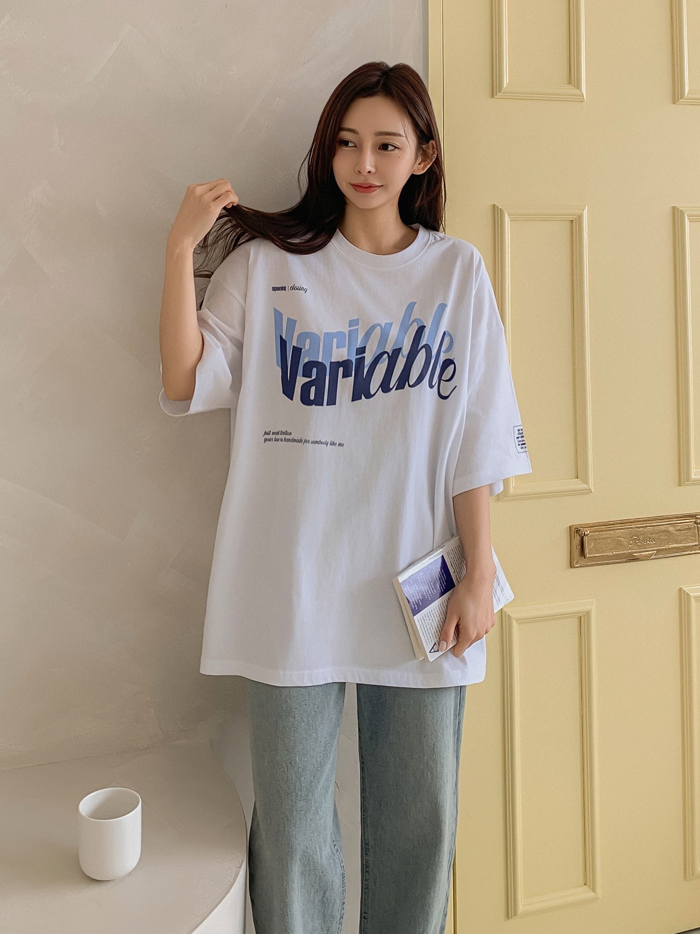 VariableシャドウロゴボクシーTシャツ | 詳細画像4