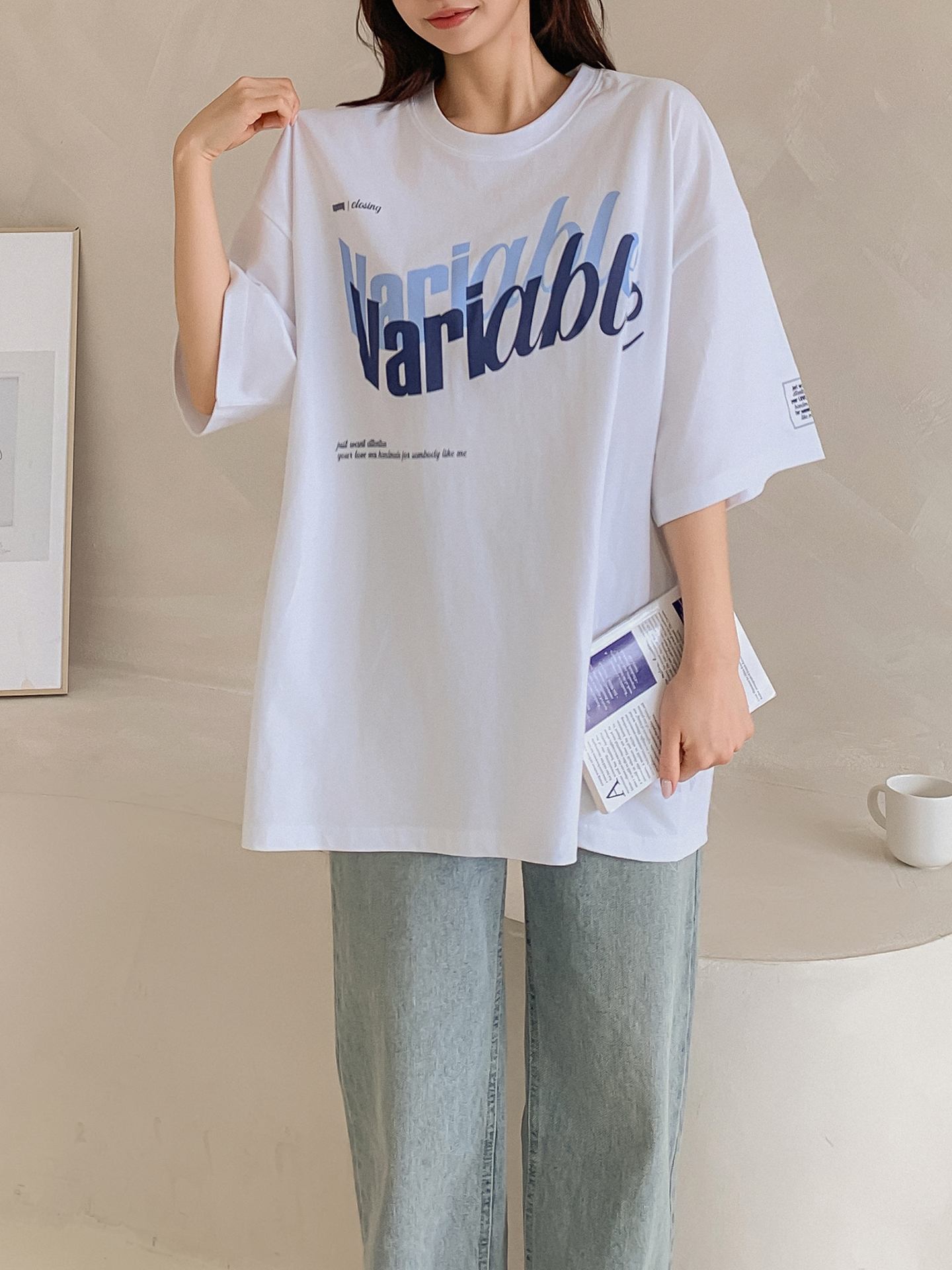 VariableシャドウロゴボクシーTシャツ | 詳細画像3