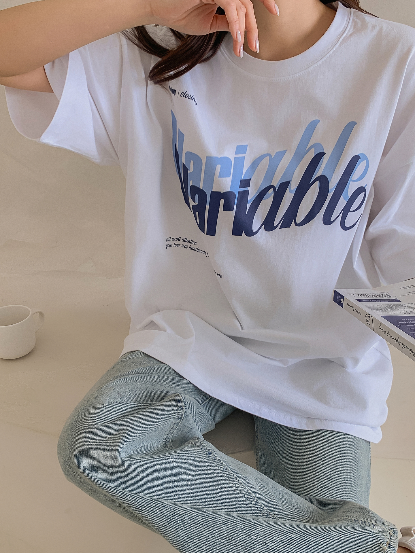VariableシャドウロゴボクシーTシャツ | 詳細画像8