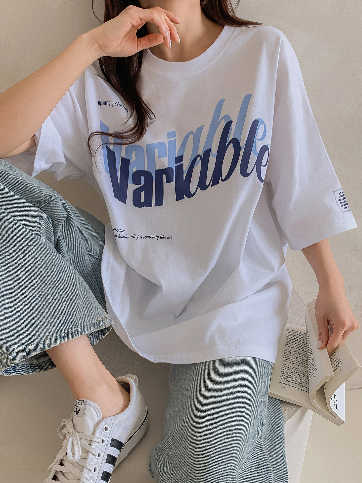 VariableシャドウロゴボクシーTシャツ | 詳細画像9