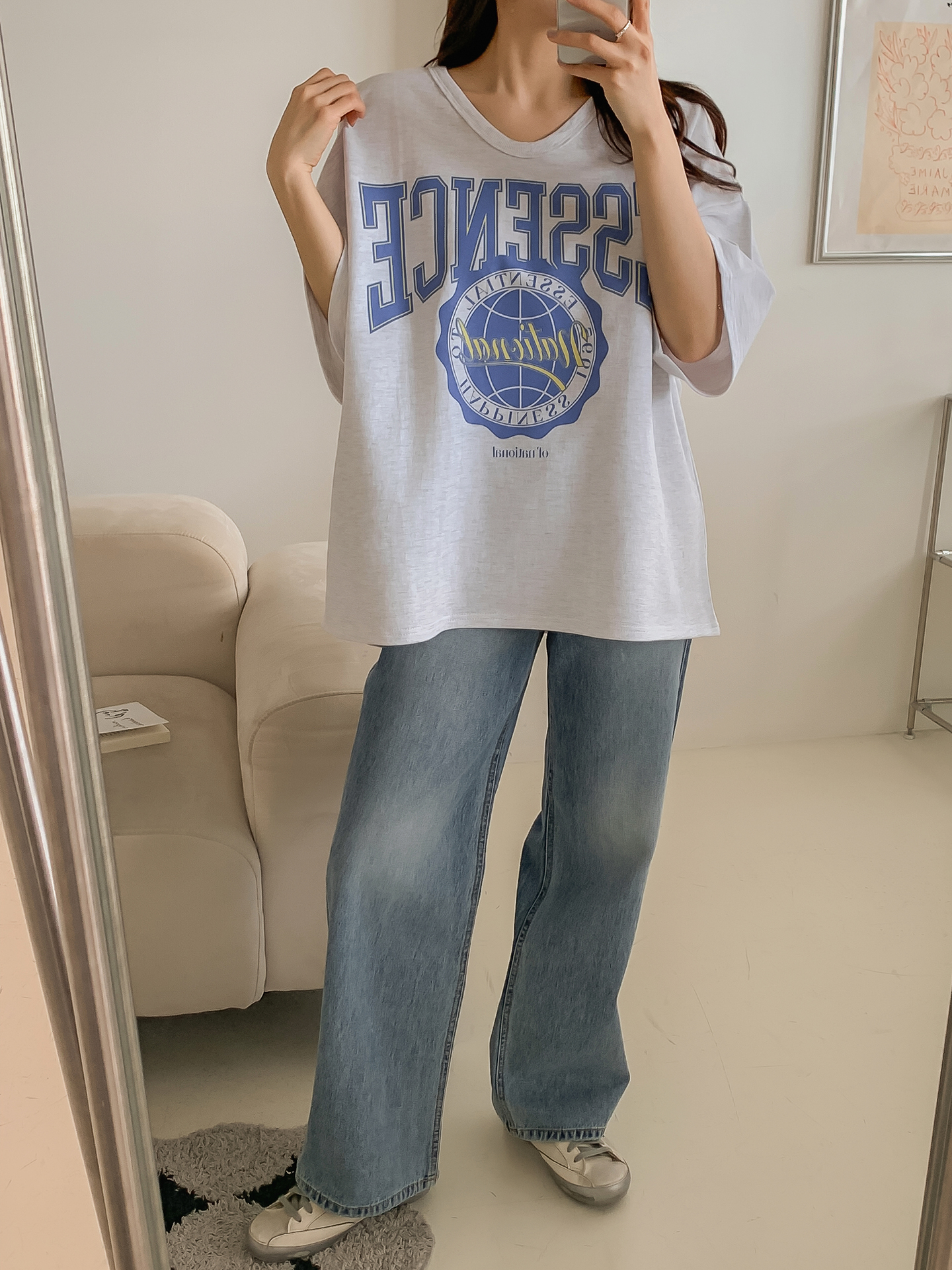 ESSENCEエンブレムボクシーTシャツ | 詳細画像9