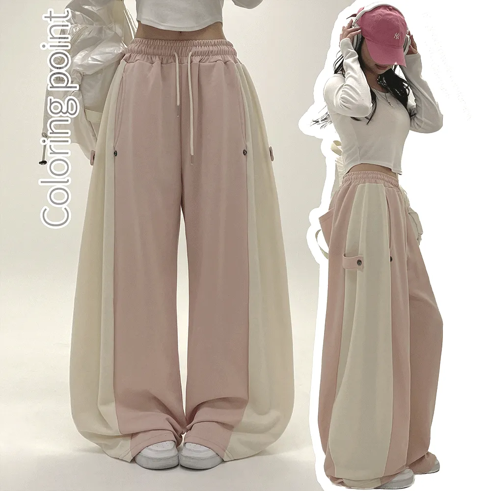サイドループ配色ワイドパンツ | withhuilin | 詳細画像1