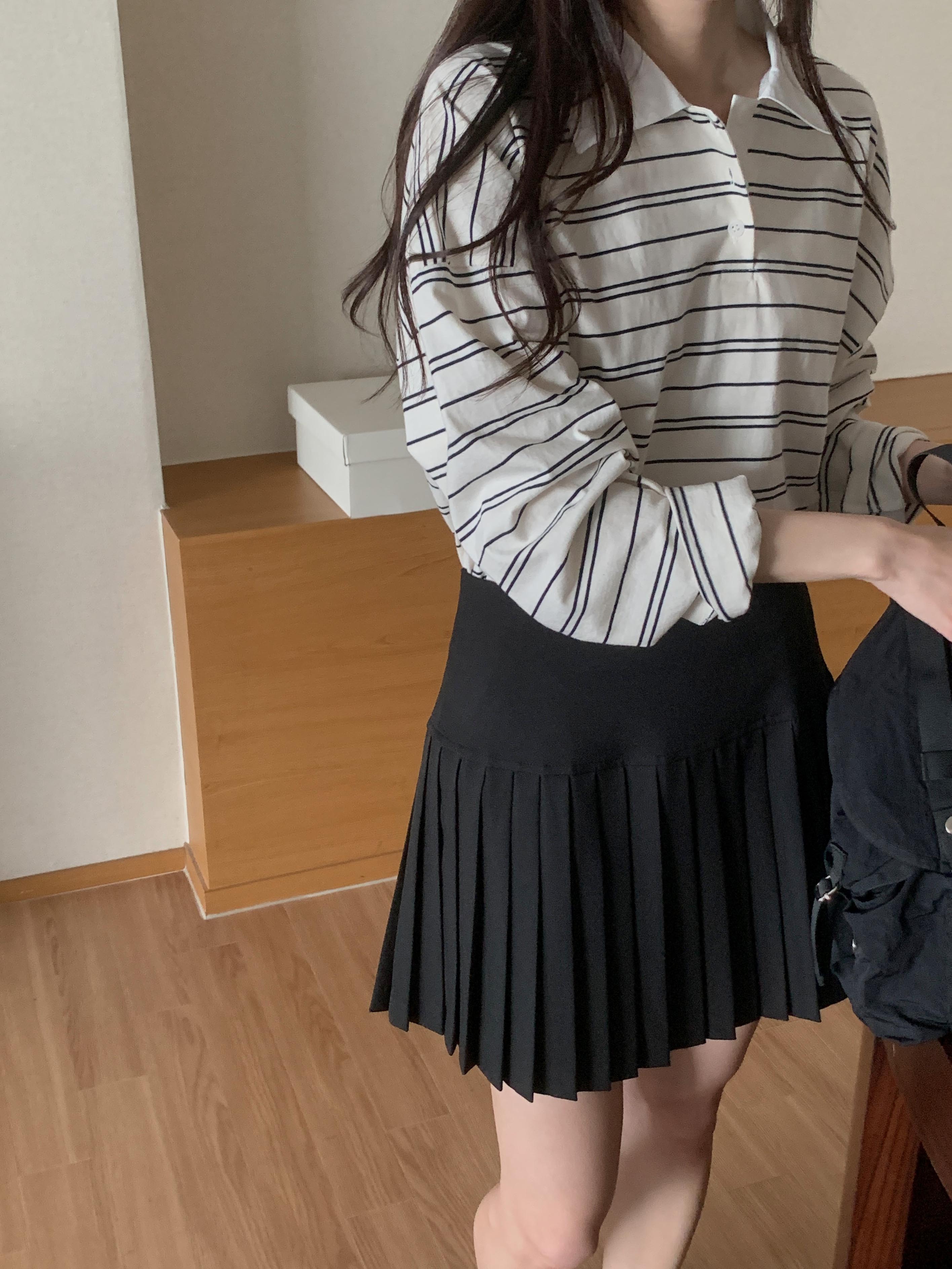 配色ポロカラーボーダーボクシーTシャツ | 詳細画像8