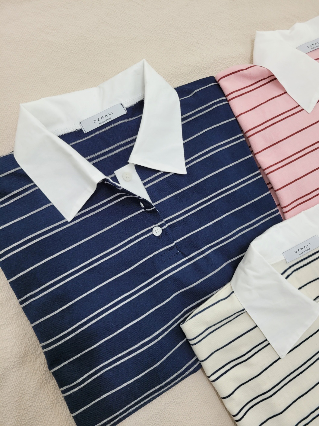 配色ポロカラーボーダーボクシーTシャツ | 詳細画像16