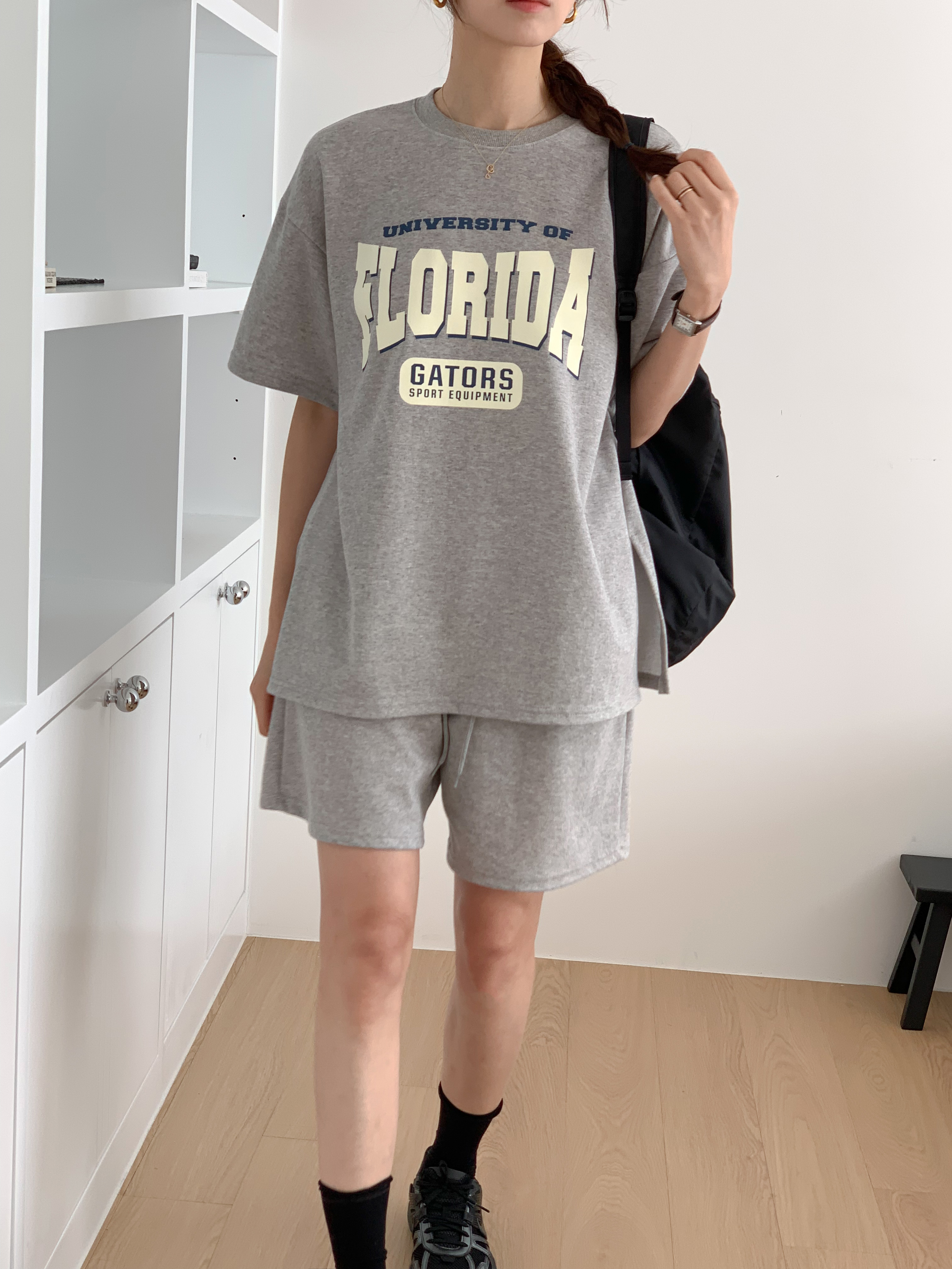 FLORIDAスリット半袖Tシャツ&ドロストハーフパンツSET | 詳細画像4