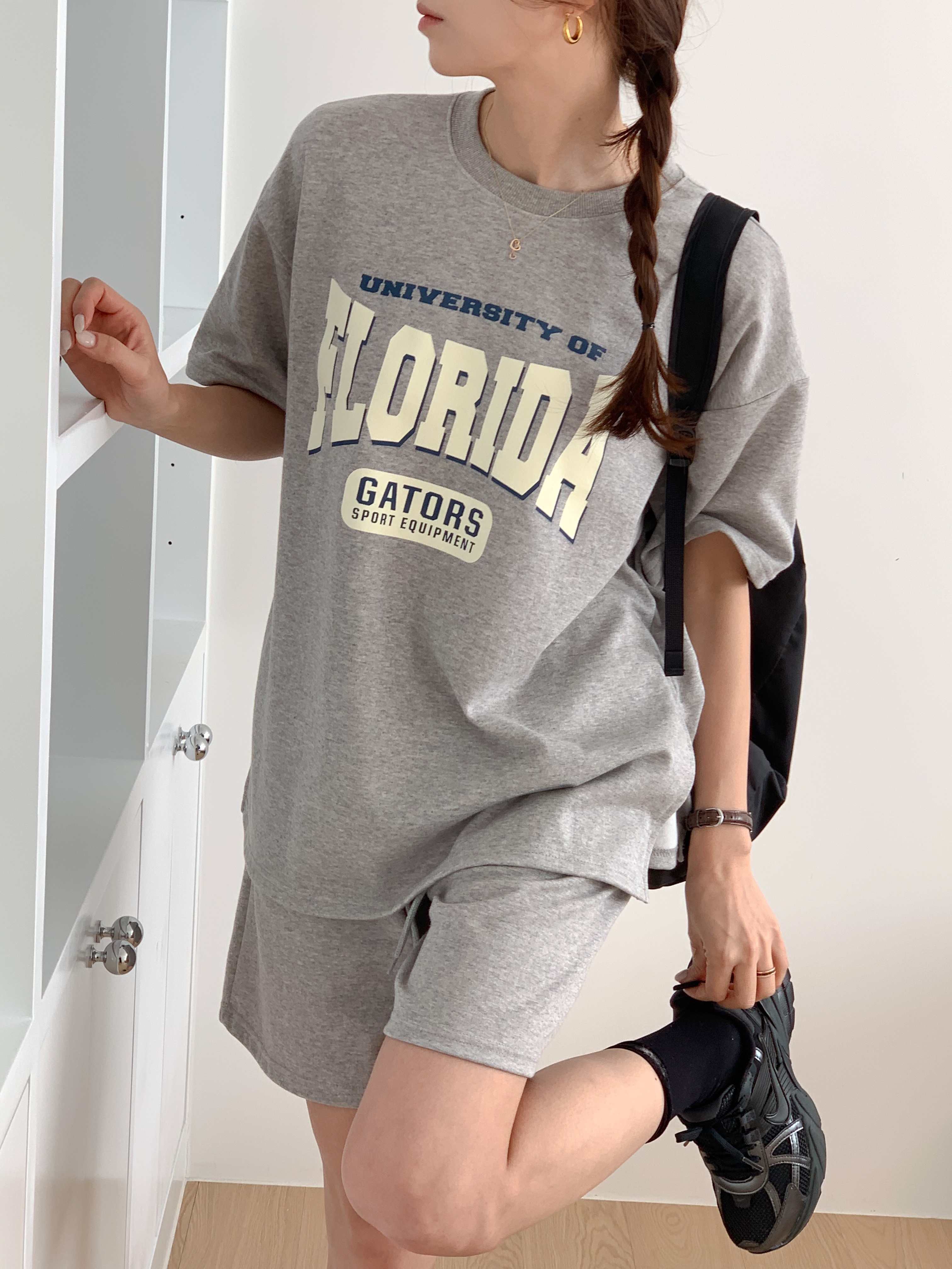 FLORIDAスリット半袖Tシャツ&ドロストハーフパンツSET | 詳細画像5