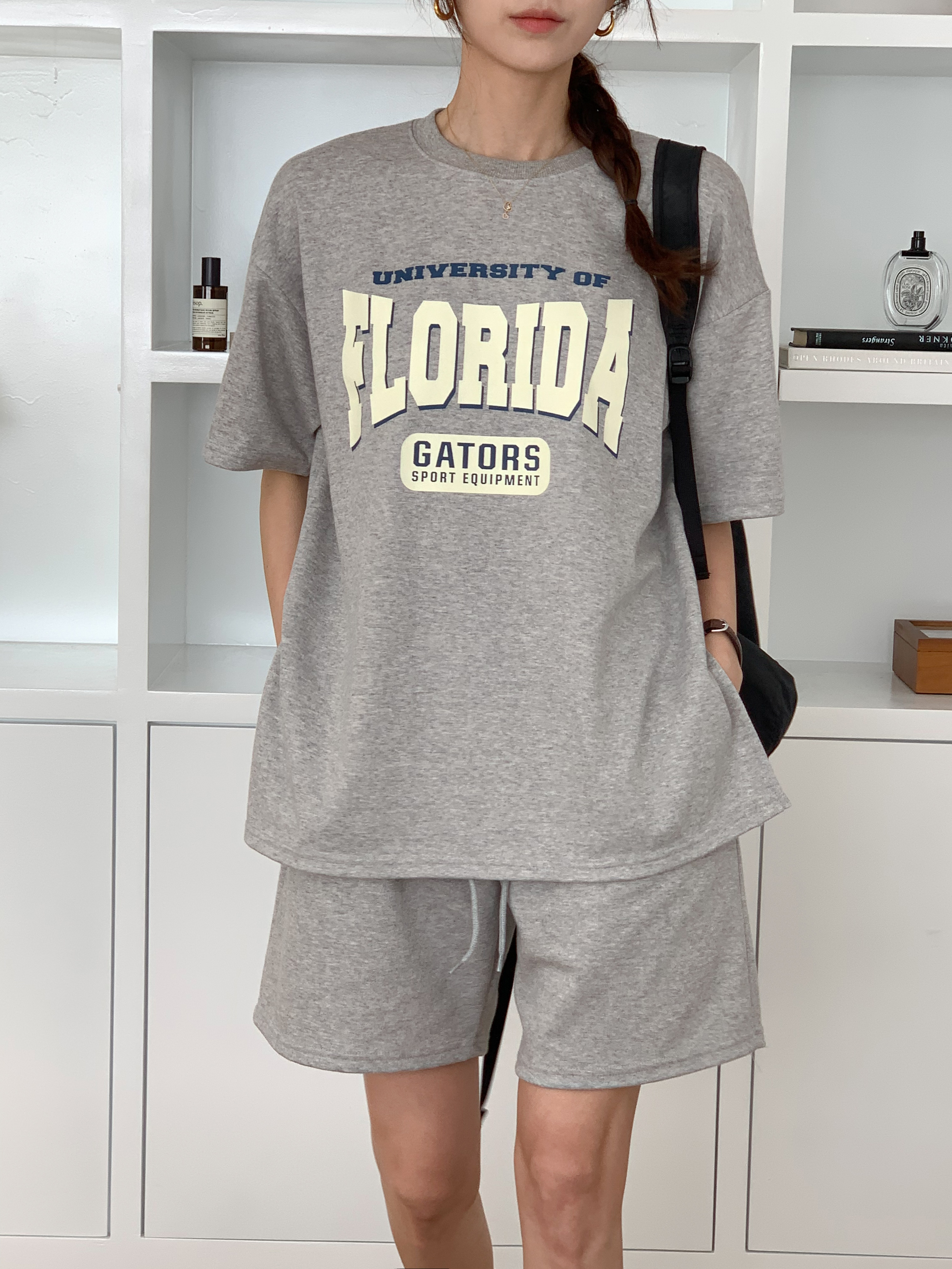 FLORIDAスリット半袖Tシャツ&ドロストハーフパンツSET | 詳細画像6