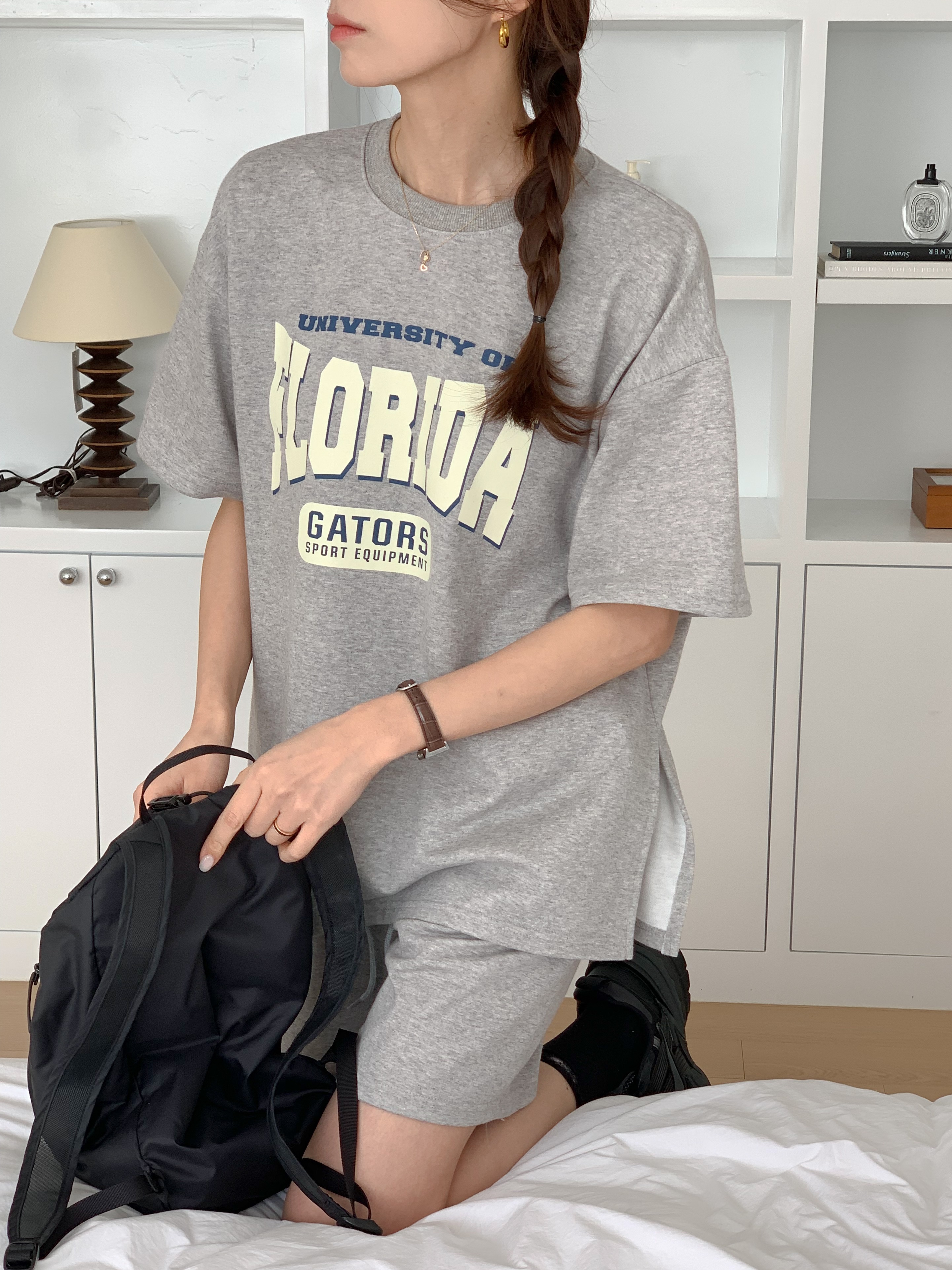 FLORIDAスリット半袖Tシャツ&ドロストハーフパンツSET | 詳細画像7