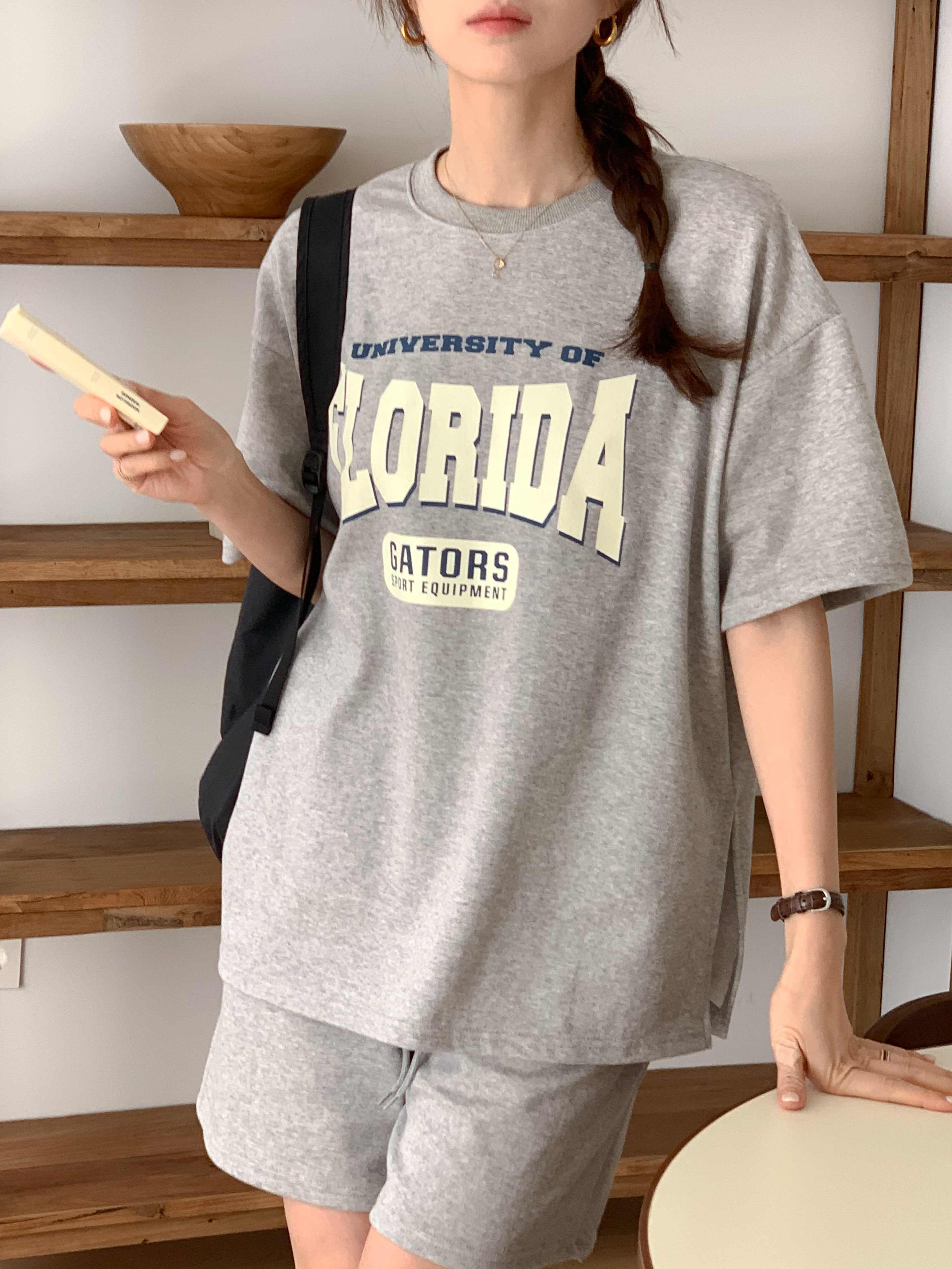 FLORIDAスリット半袖Tシャツ&ドロストハーフパンツSET | 詳細画像12