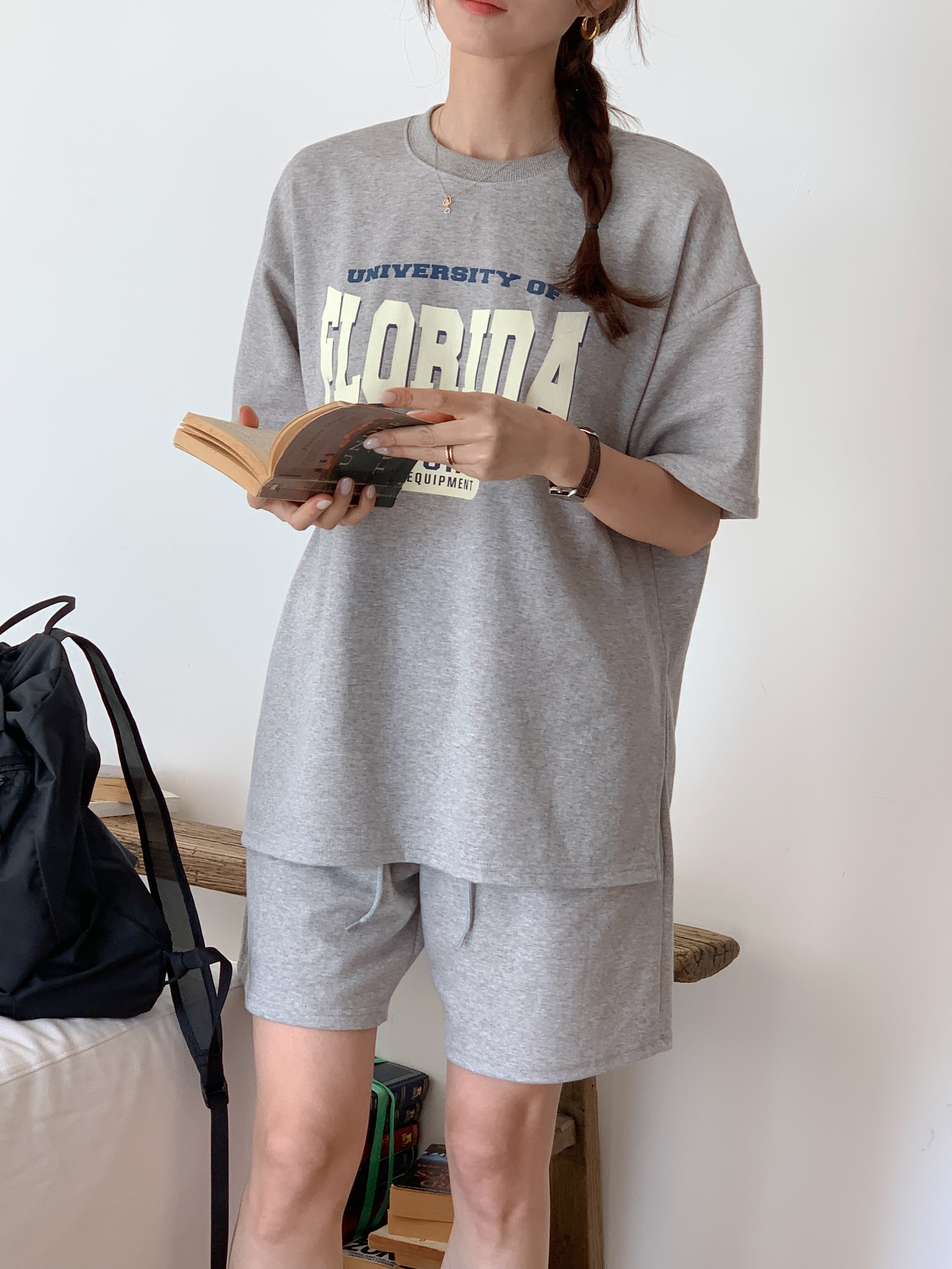 FLORIDAスリット半袖Tシャツ&ドロストハーフパンツSET | 詳細画像14