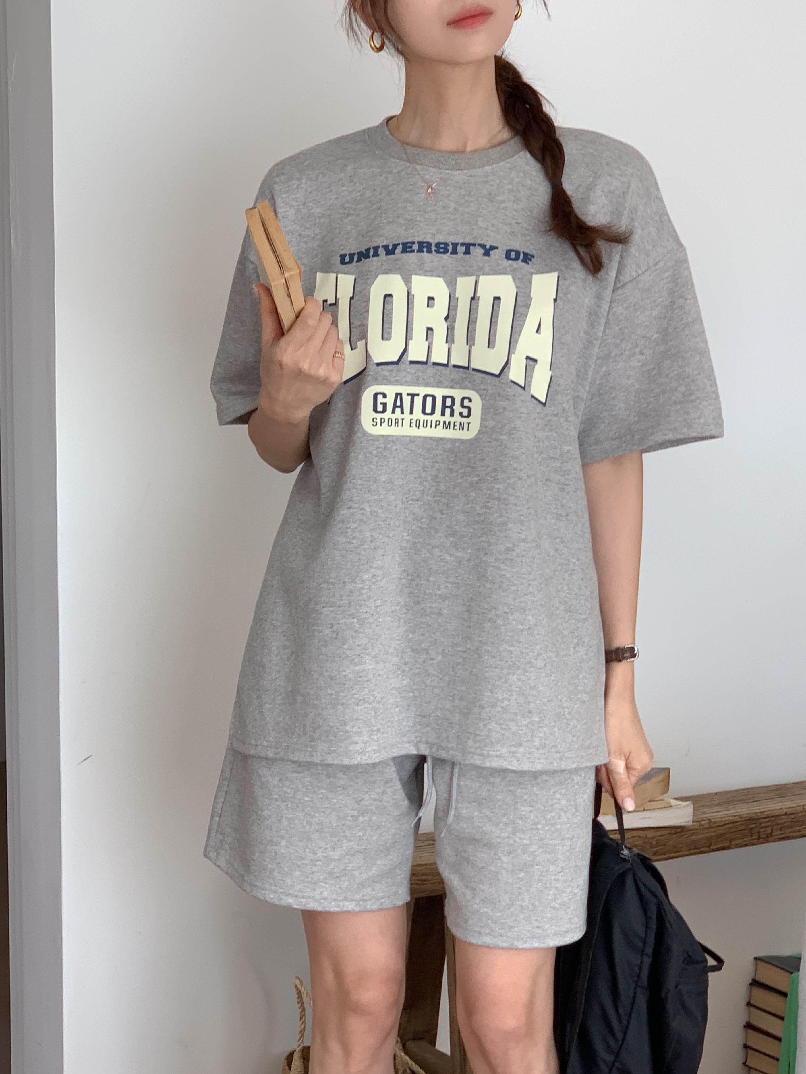 FLORIDAスリット半袖Tシャツ&ドロストハーフパンツSET | 詳細画像15