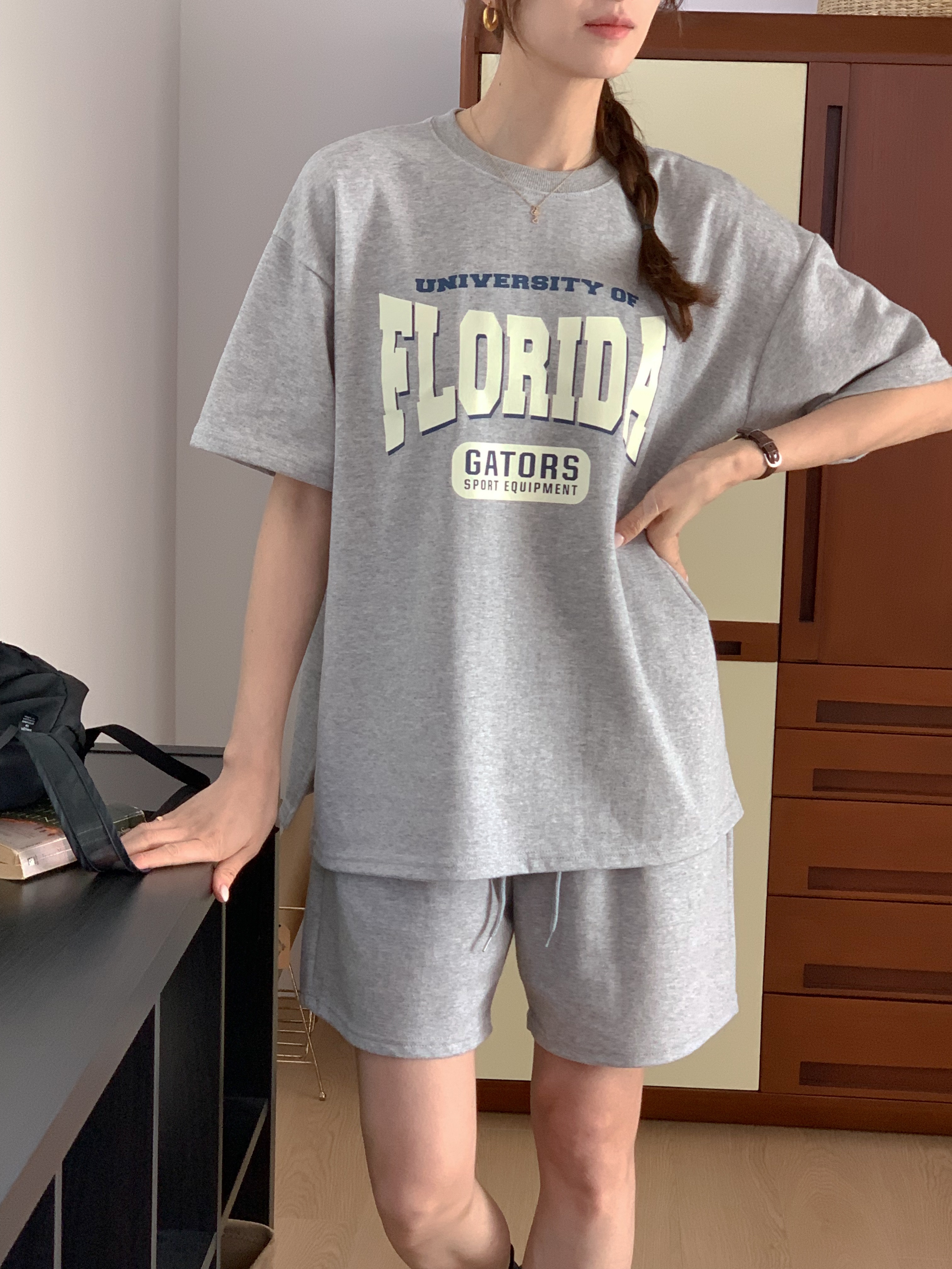FLORIDAスリット半袖Tシャツ&ドロストハーフパンツSET | 詳細画像16