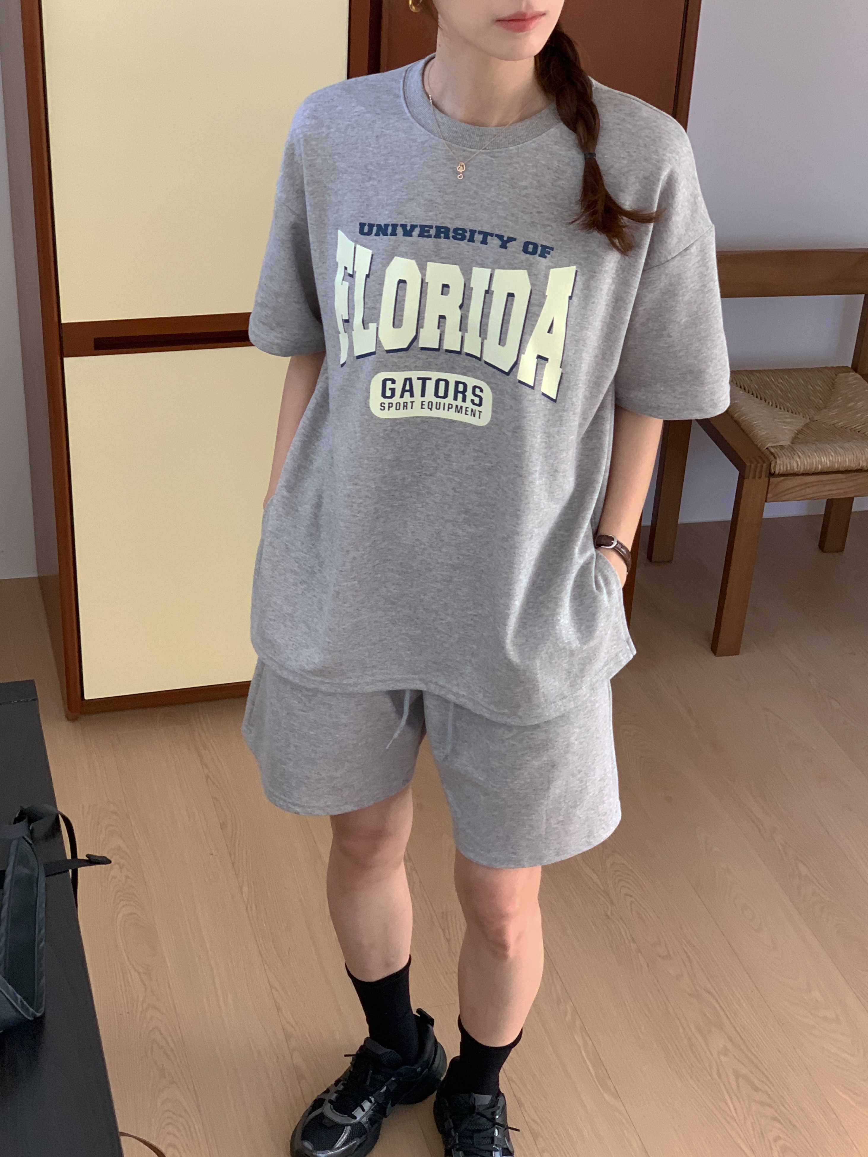 FLORIDAスリット半袖Tシャツ&ドロストハーフパンツSET | 詳細画像17