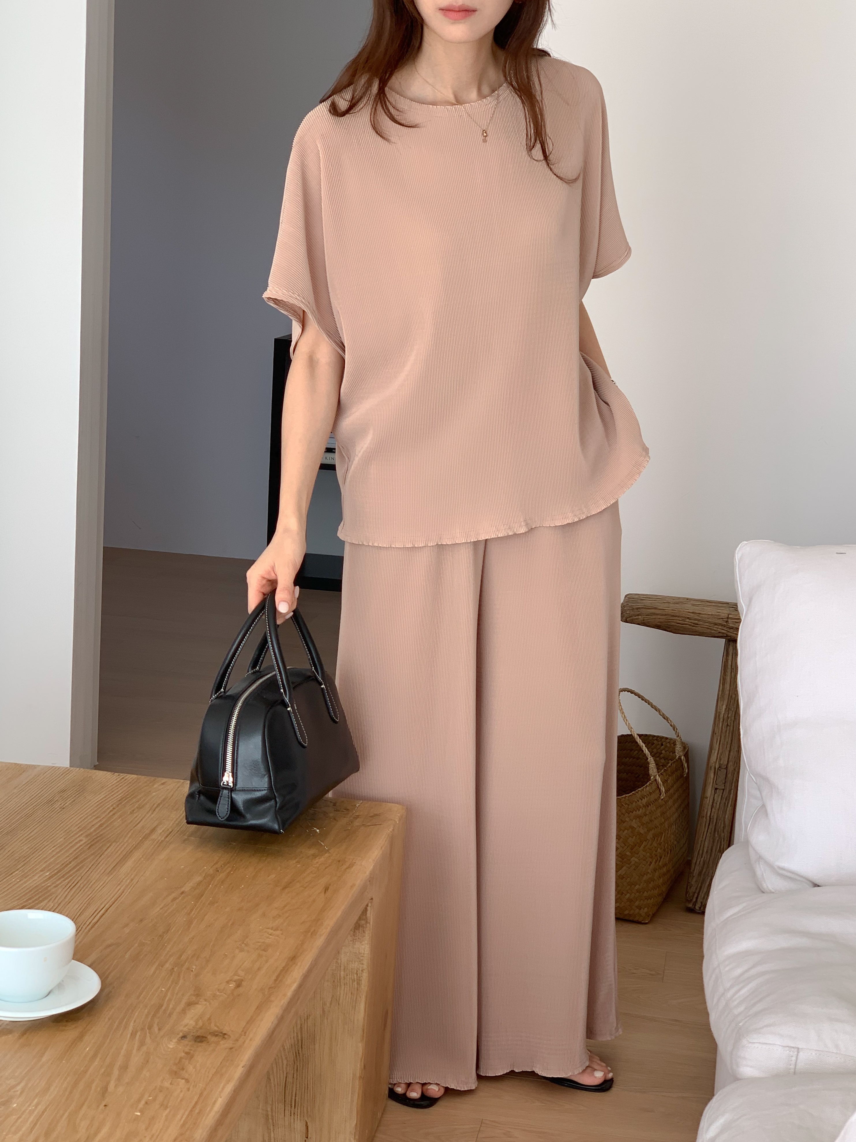 リブドルマン半袖Tシャツ&ワイドパンツSET | 詳細画像15