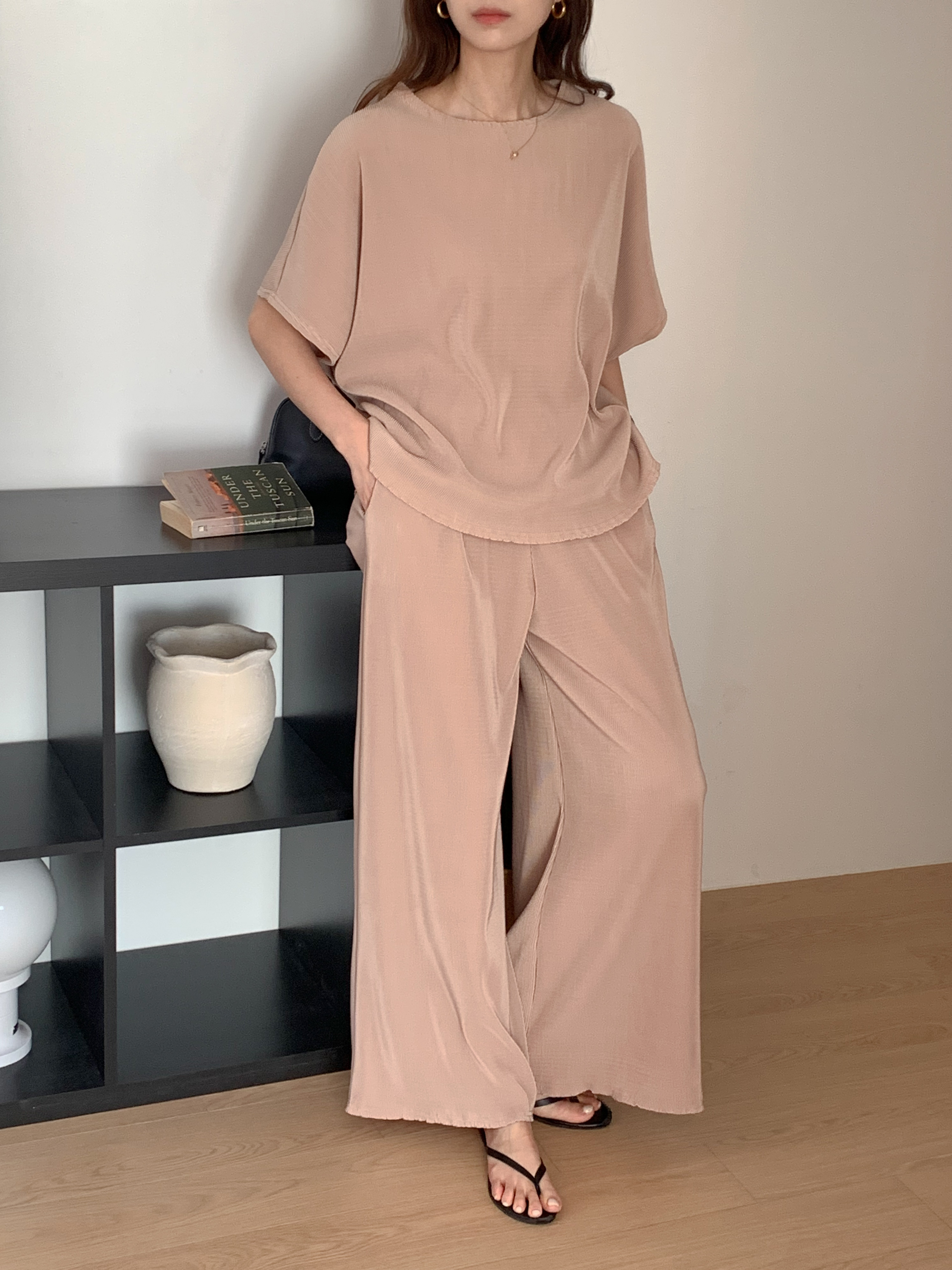 リブドルマン半袖Tシャツ&ワイドパンツSET | 詳細画像20