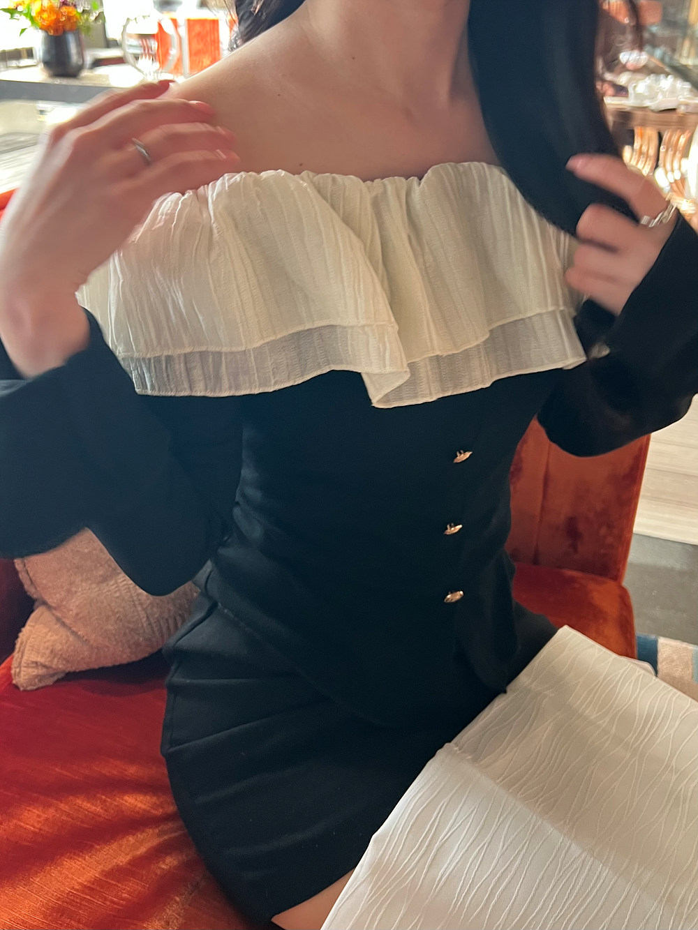 オフショルフリルTシャツ | 詳細画像15