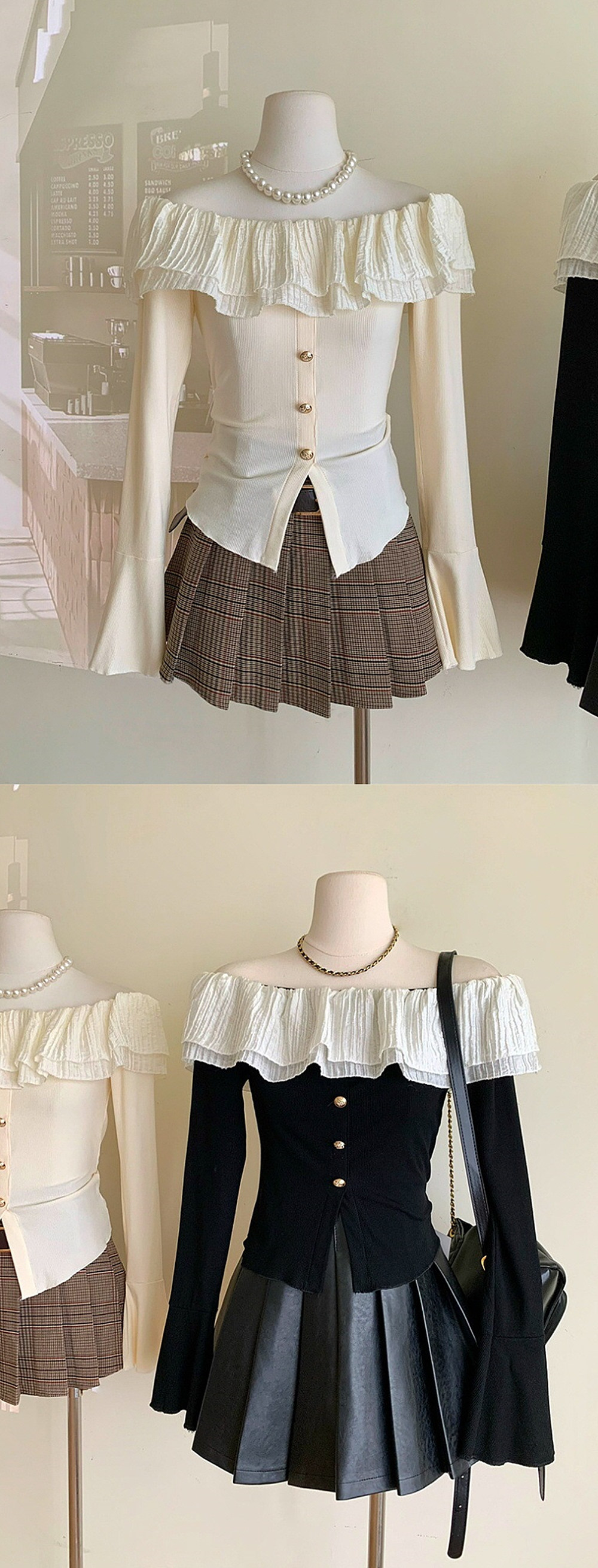 オフショルフリルTシャツ | 詳細画像17