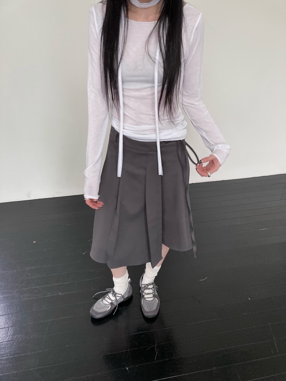 アンバランスラッププリーツスカート | 詳細画像19
