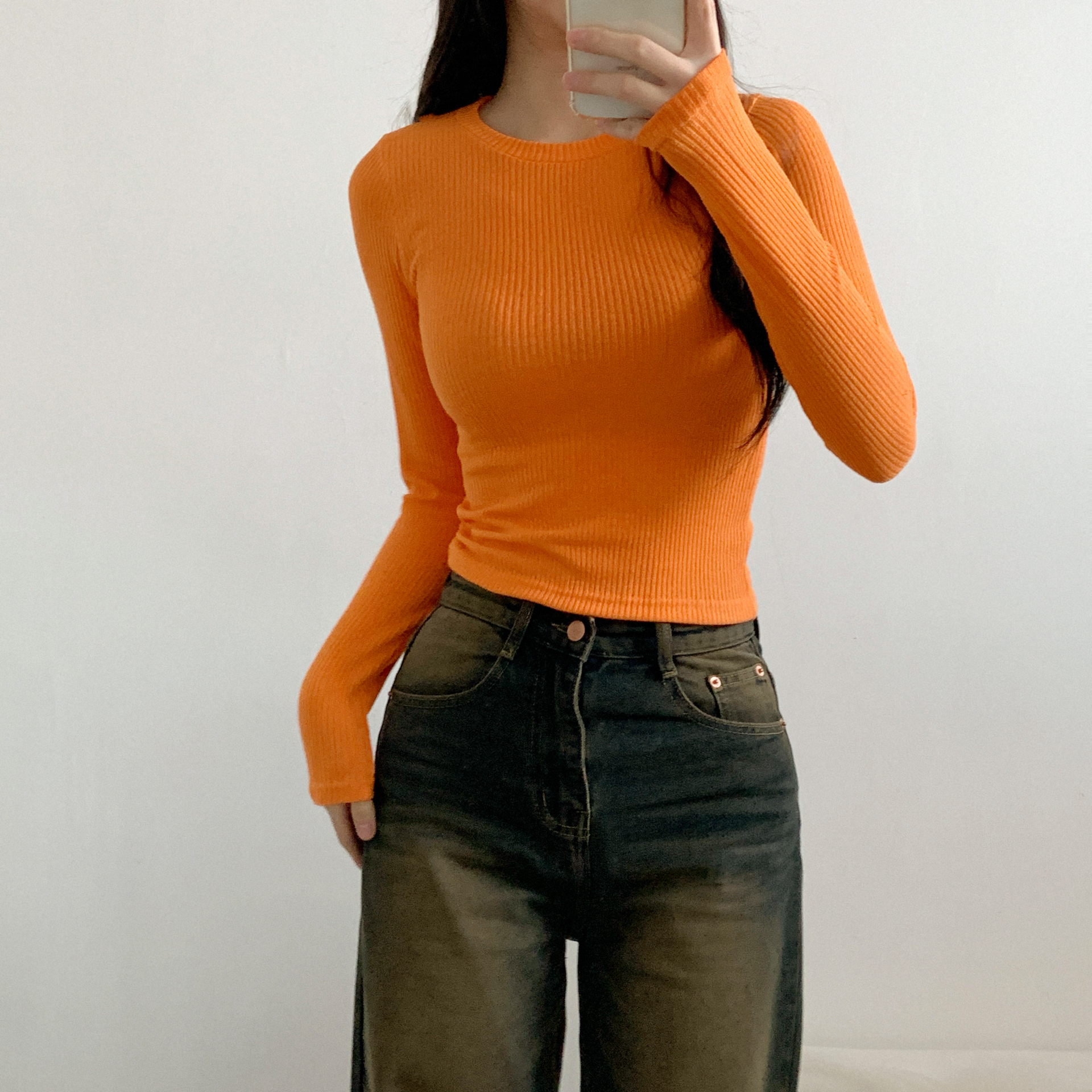 クロップドスリムリブTシャツ | 詳細画像8