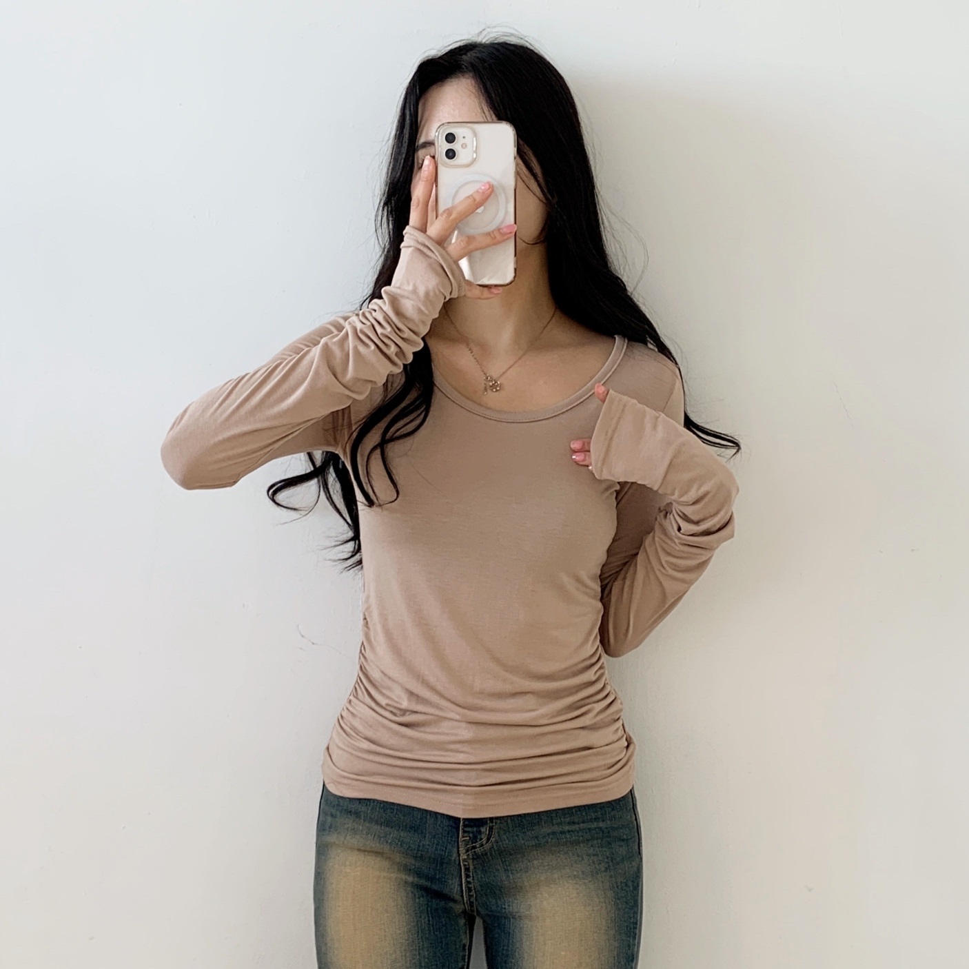 UネックシャーリングTシャツ | 詳細画像3