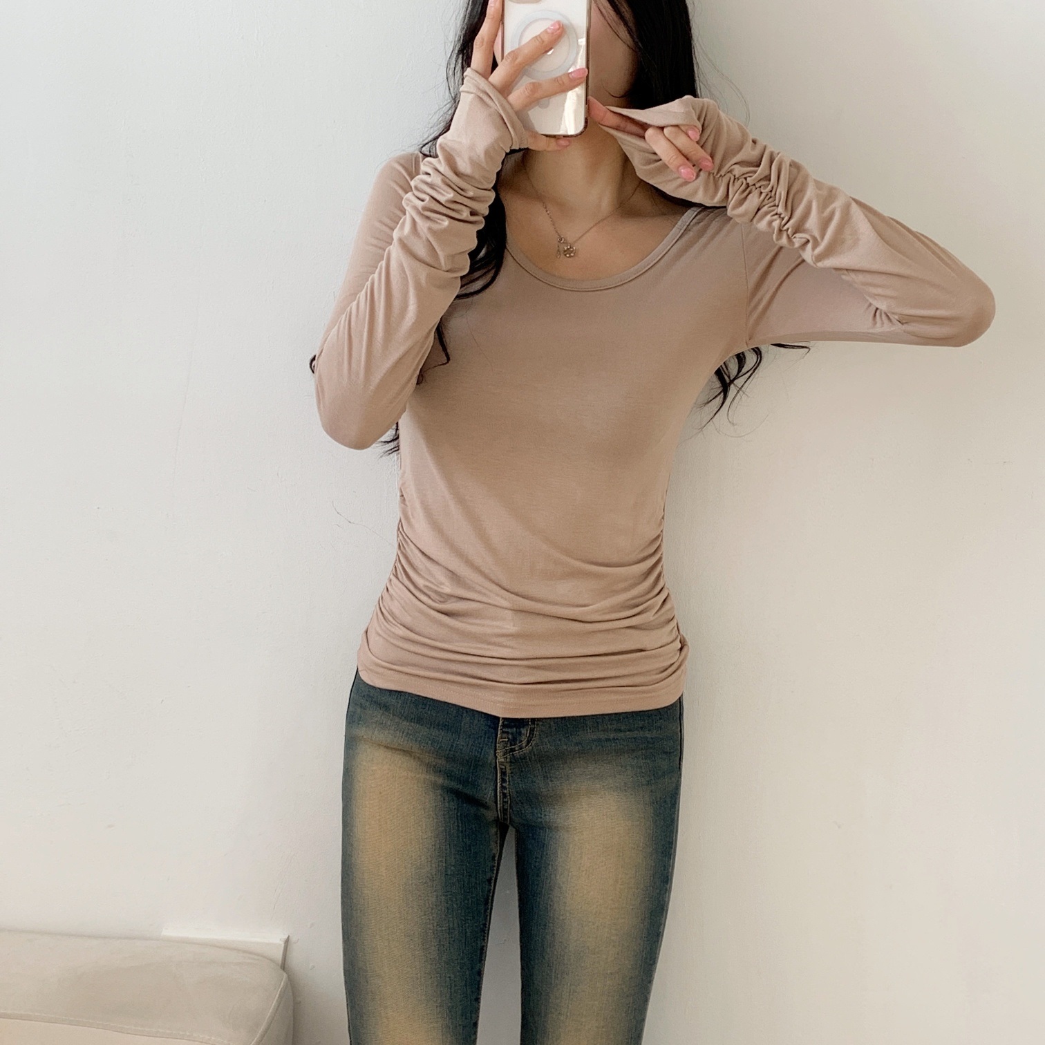 UネックシャーリングTシャツ | 詳細画像4