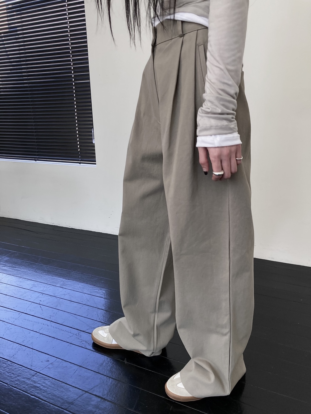 ツータックホックワイドコットンパンツ | 詳細画像4