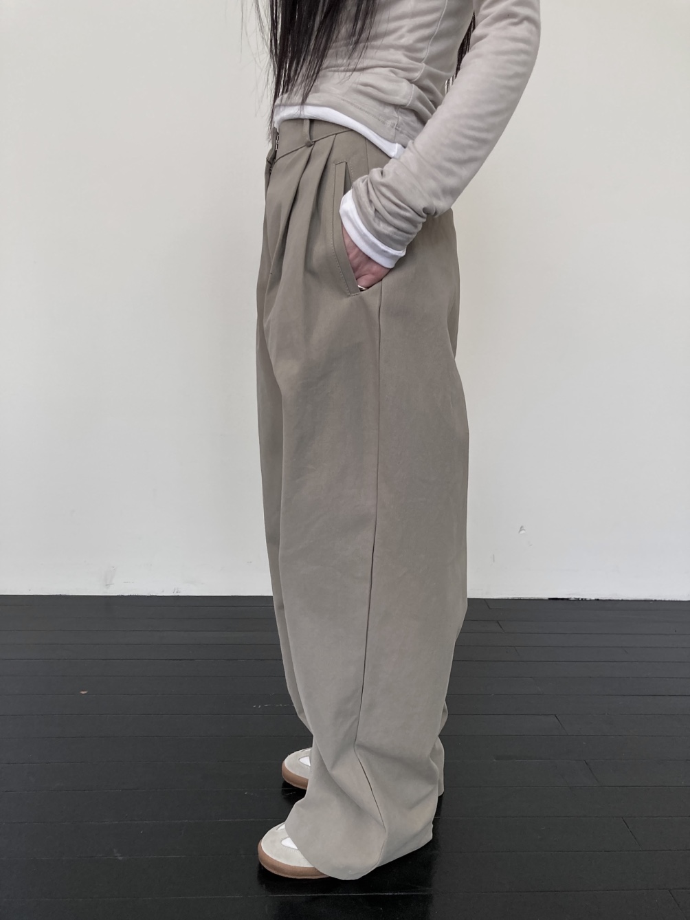 ツータックホックワイドコットンパンツ | 詳細画像9