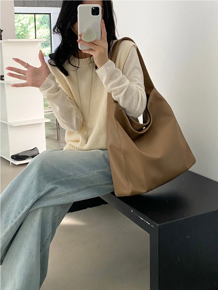 ワンハンドルエコレザーバッグ | 詳細画像3