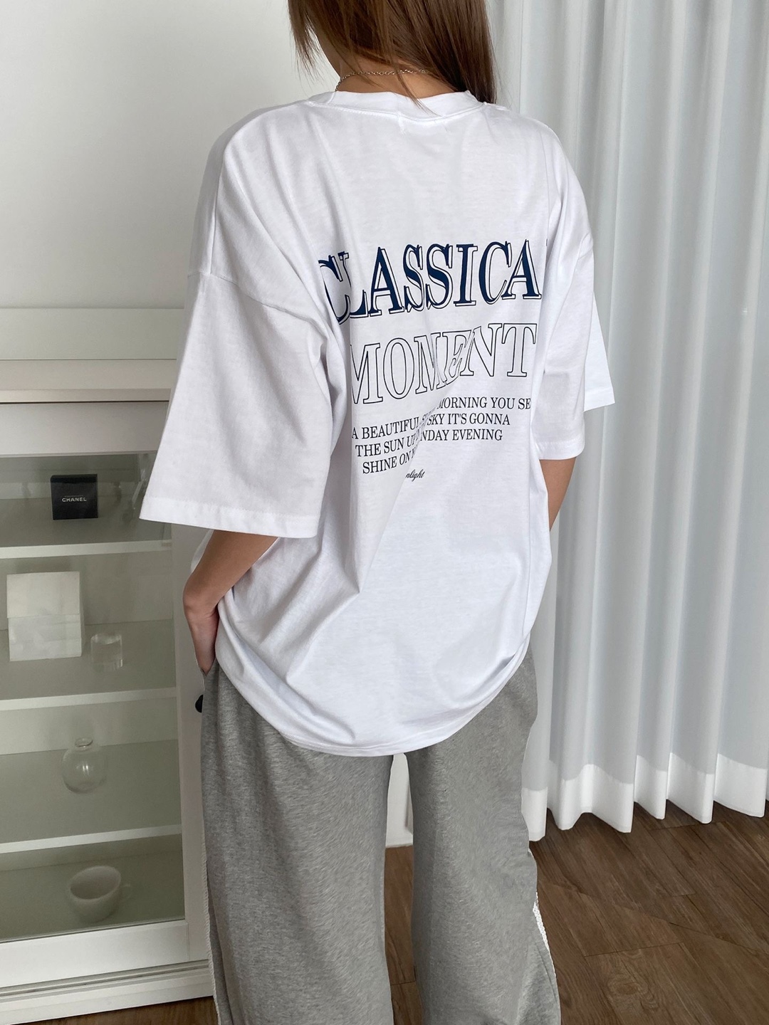 リボンバックレタリングボクシー半袖Tシャツ | 詳細画像2