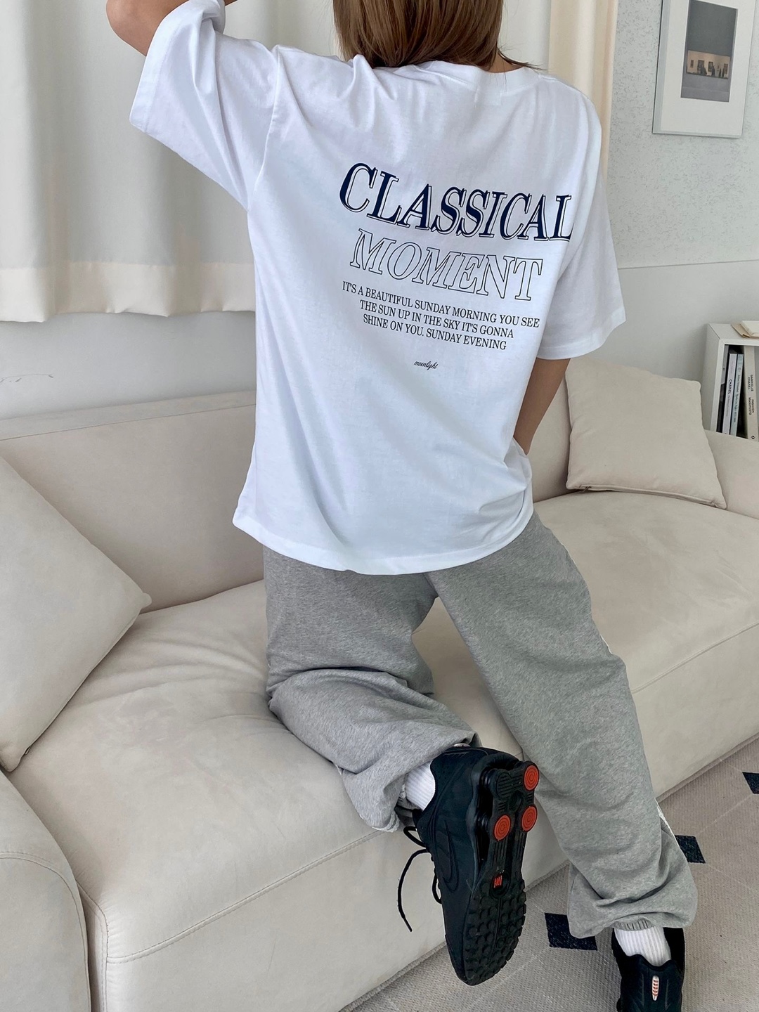 リボンバックレタリングボクシー半袖Tシャツ | 詳細画像4