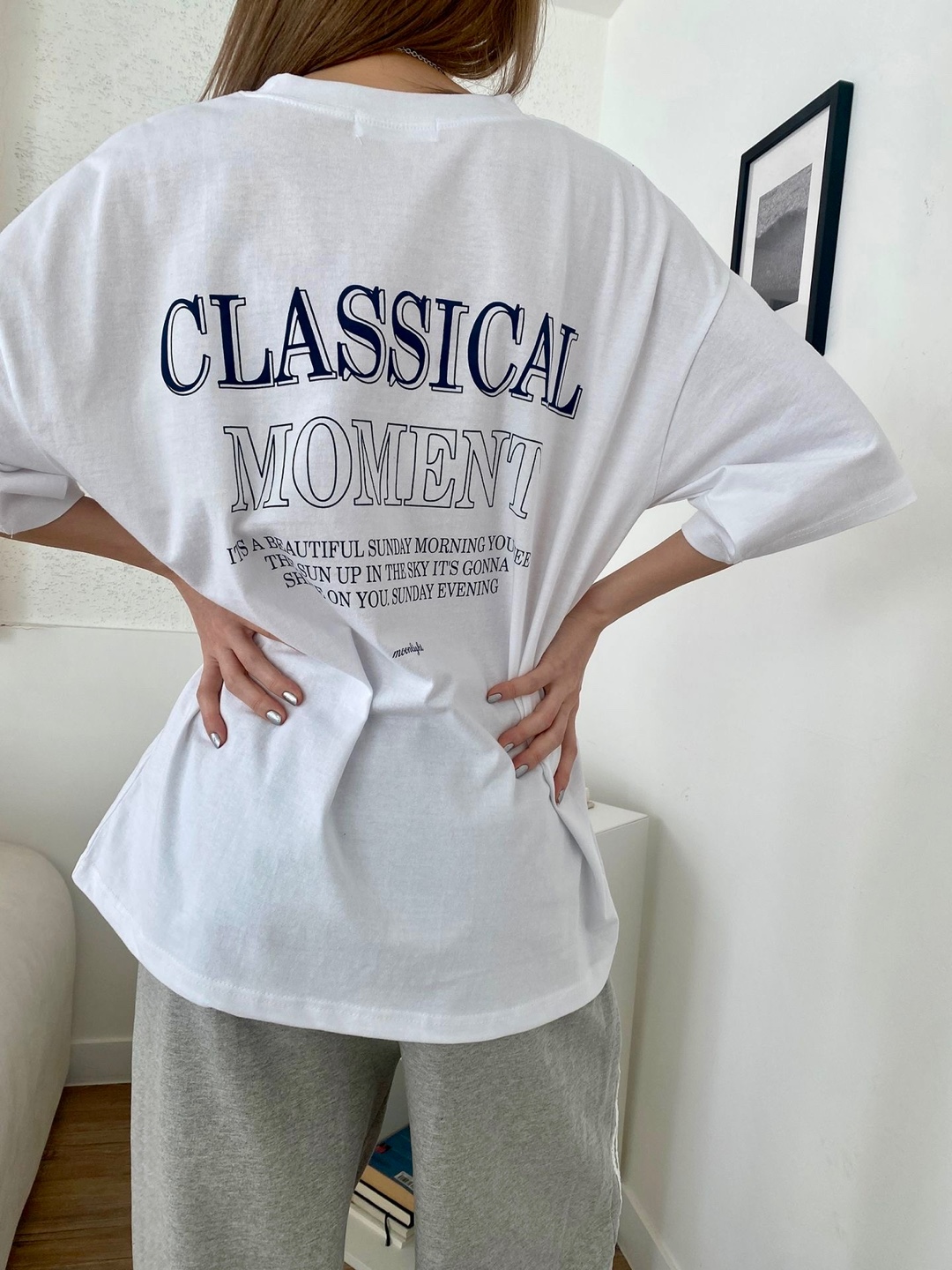 リボンバックレタリングボクシー半袖Tシャツ | 詳細画像6