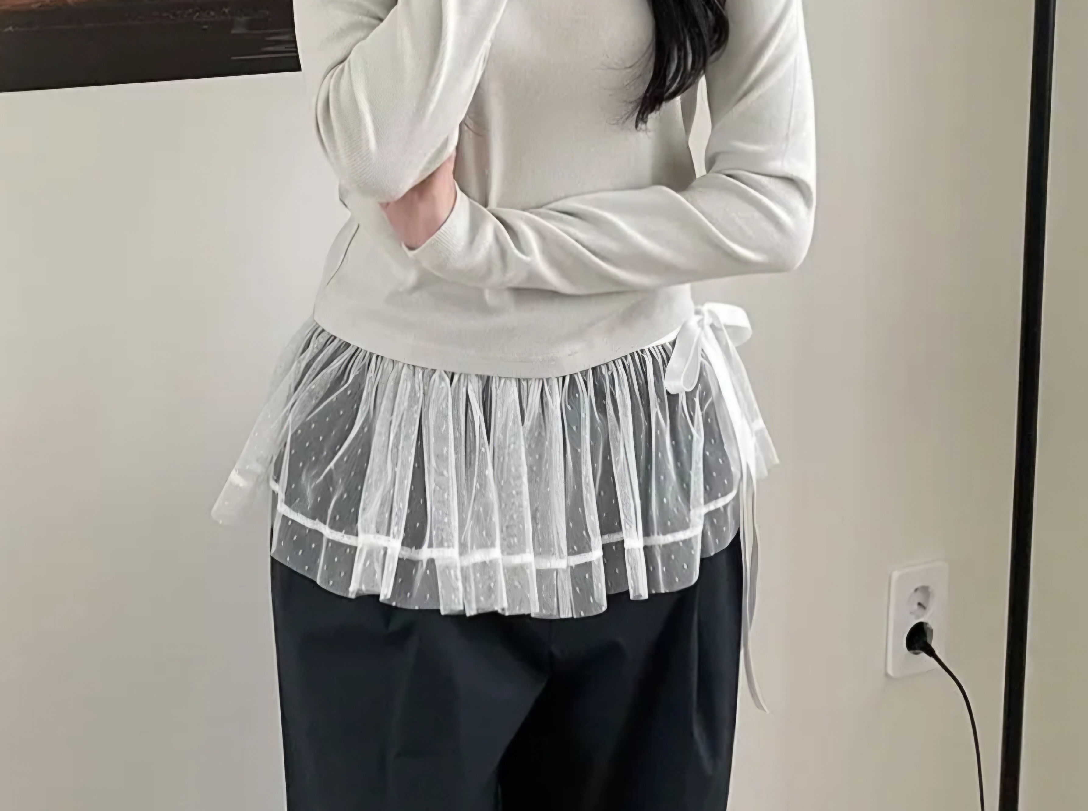 ドットレースレイヤードミニスカート | 詳細画像7