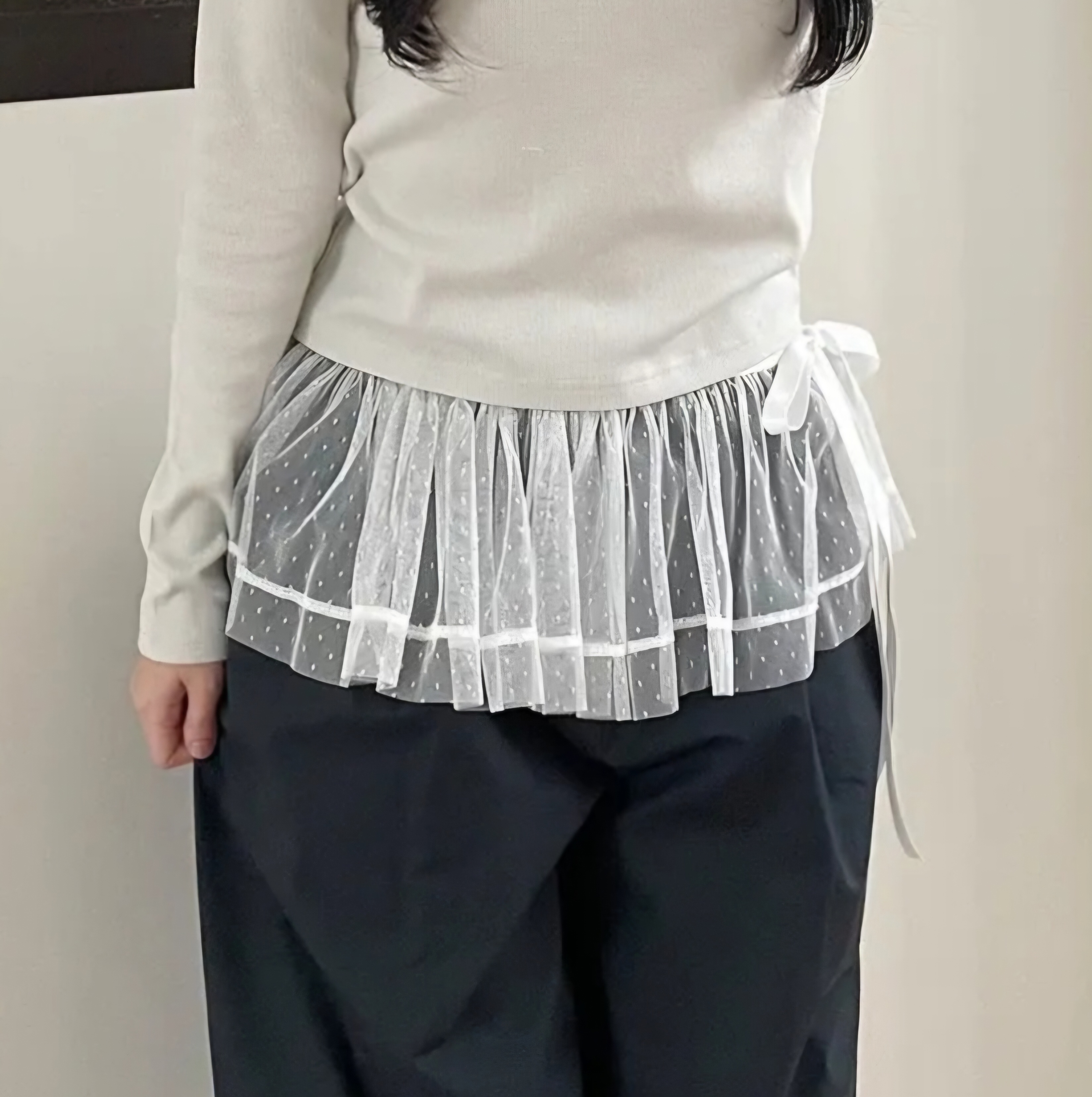 ドットレースレイヤードミニスカート | 詳細画像8