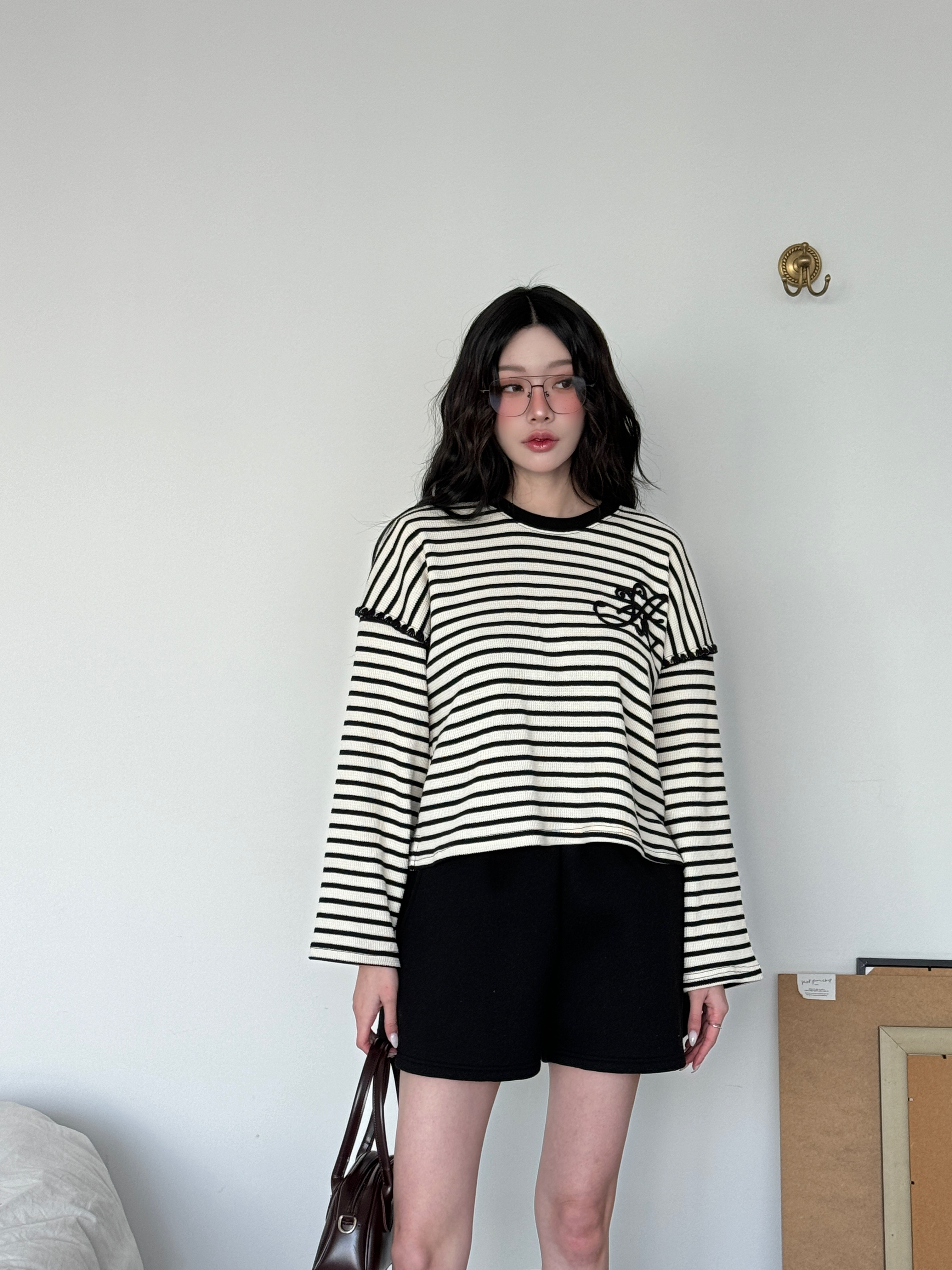 ステッチロゴボーダーワッフルTシャツ | 詳細画像2