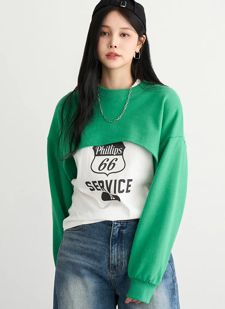 ボレロスウェット&ロゴ半袖TシャツSET | pippin | 詳細画像1