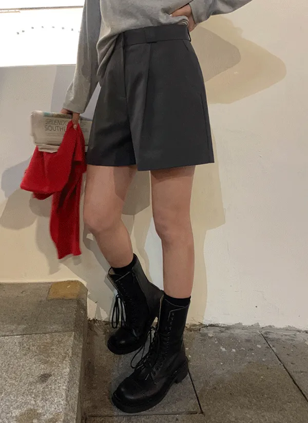 ワンタックAラインショートパンツ | crushj | 詳細画像1