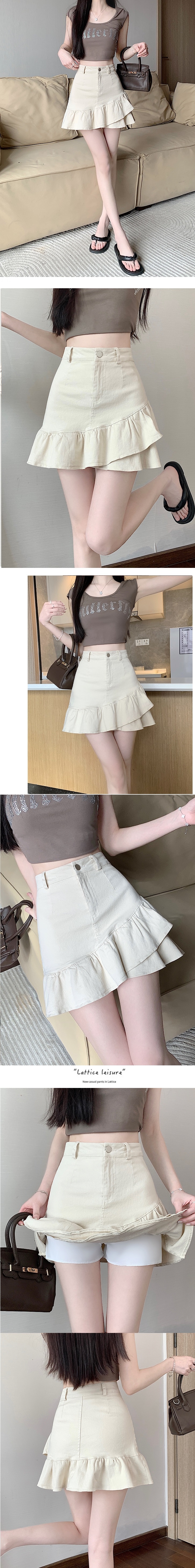 パンツ裏地アシメフリルミニスカート | 詳細画像8