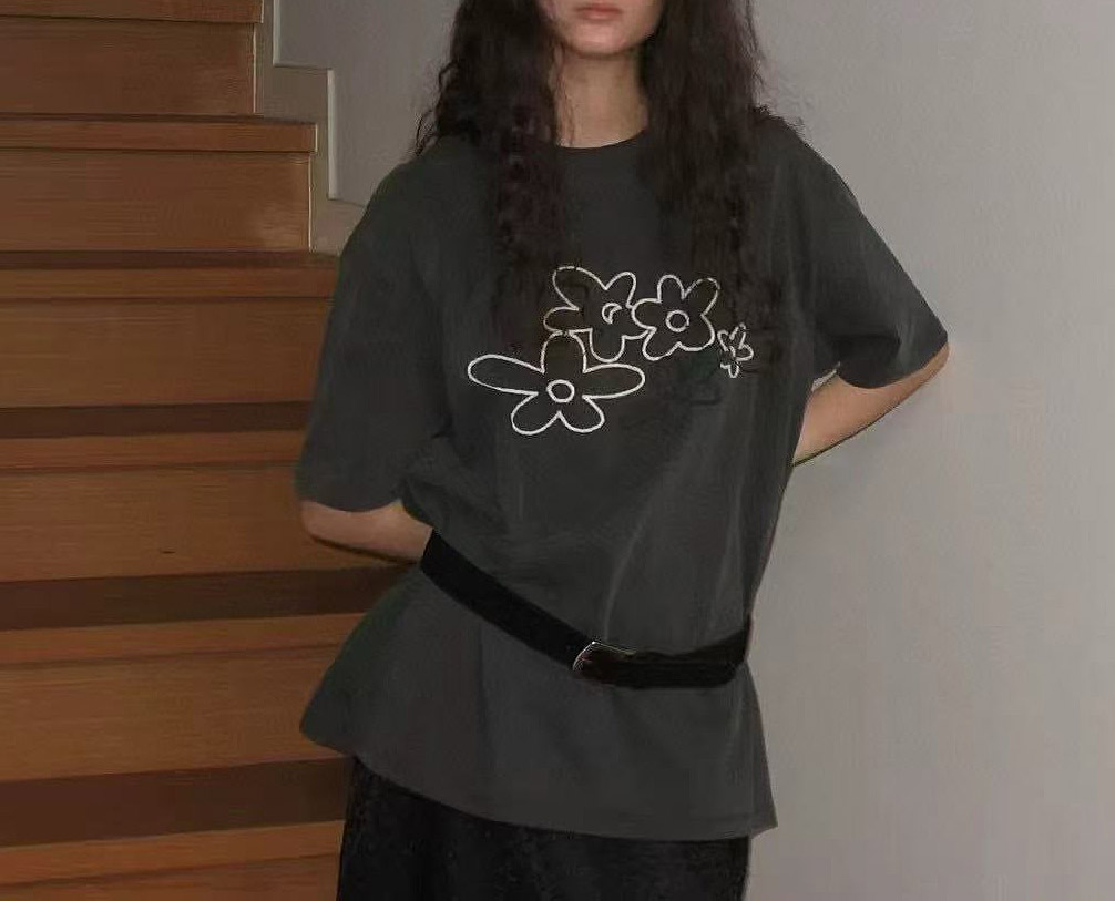 フラワー刺繍半袖Tシャツ | 詳細画像4