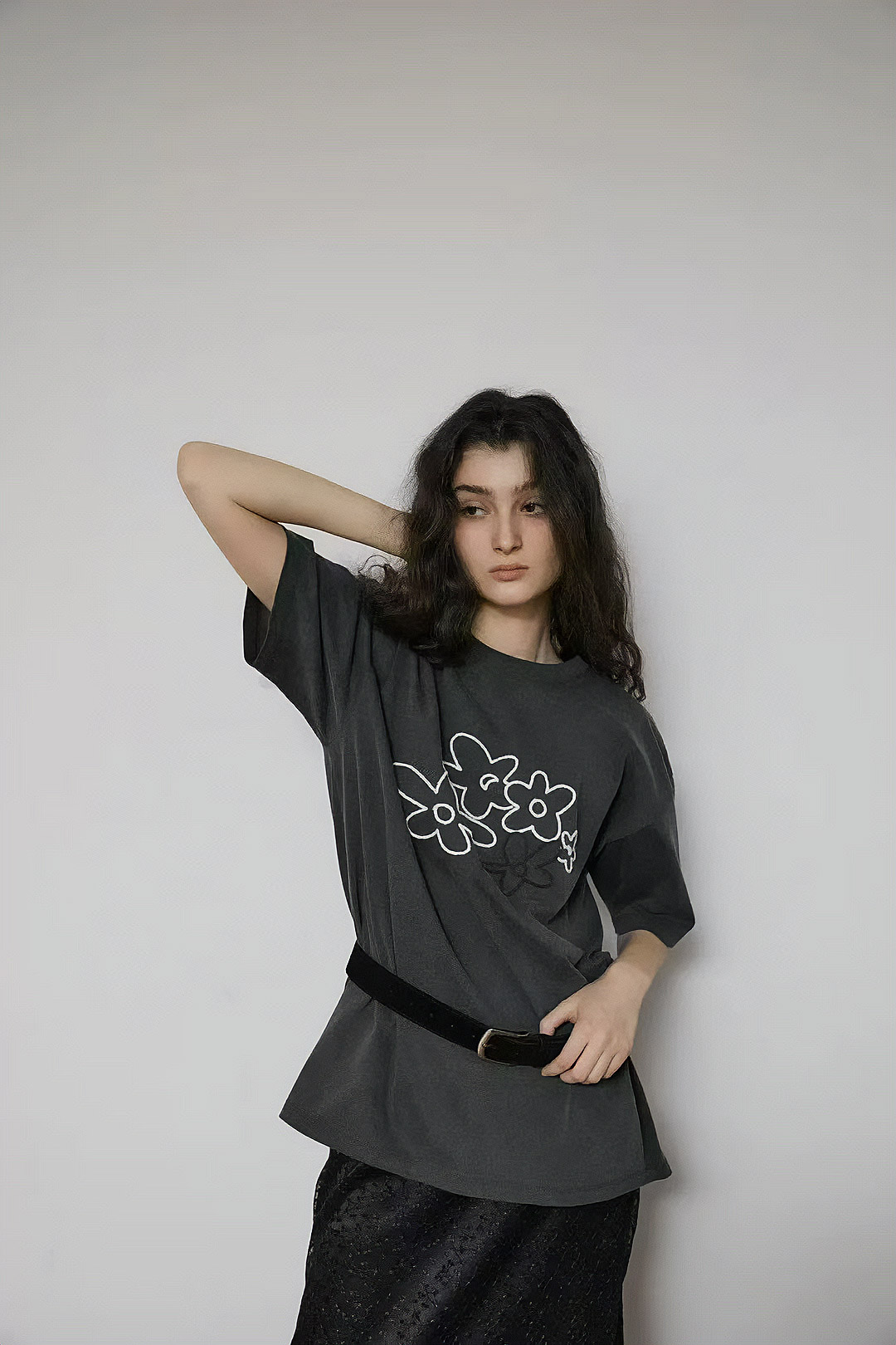 フラワー刺繍半袖Tシャツ | 詳細画像5
