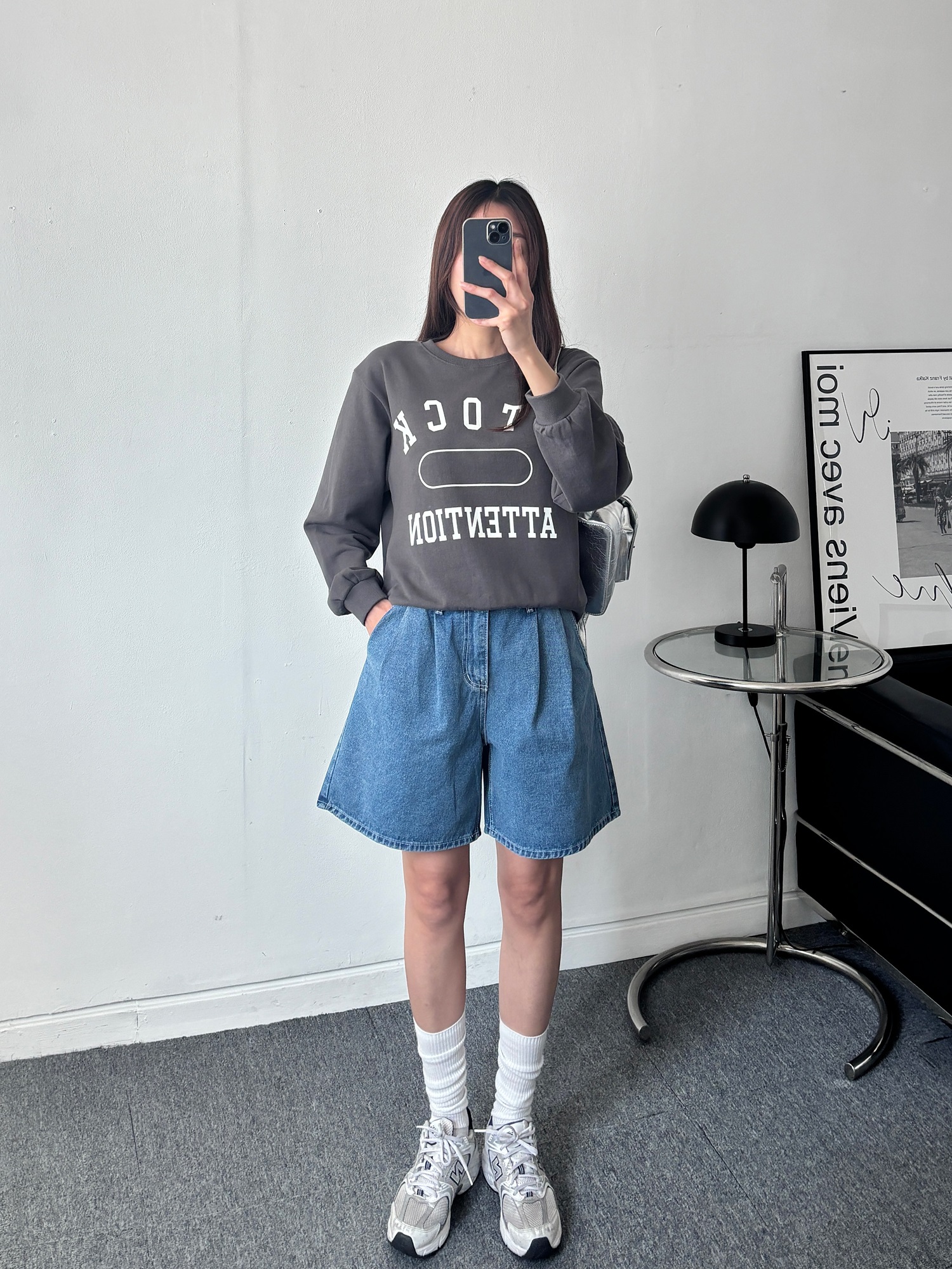 ツータックワイドハーフデニムパンツ | 詳細画像4