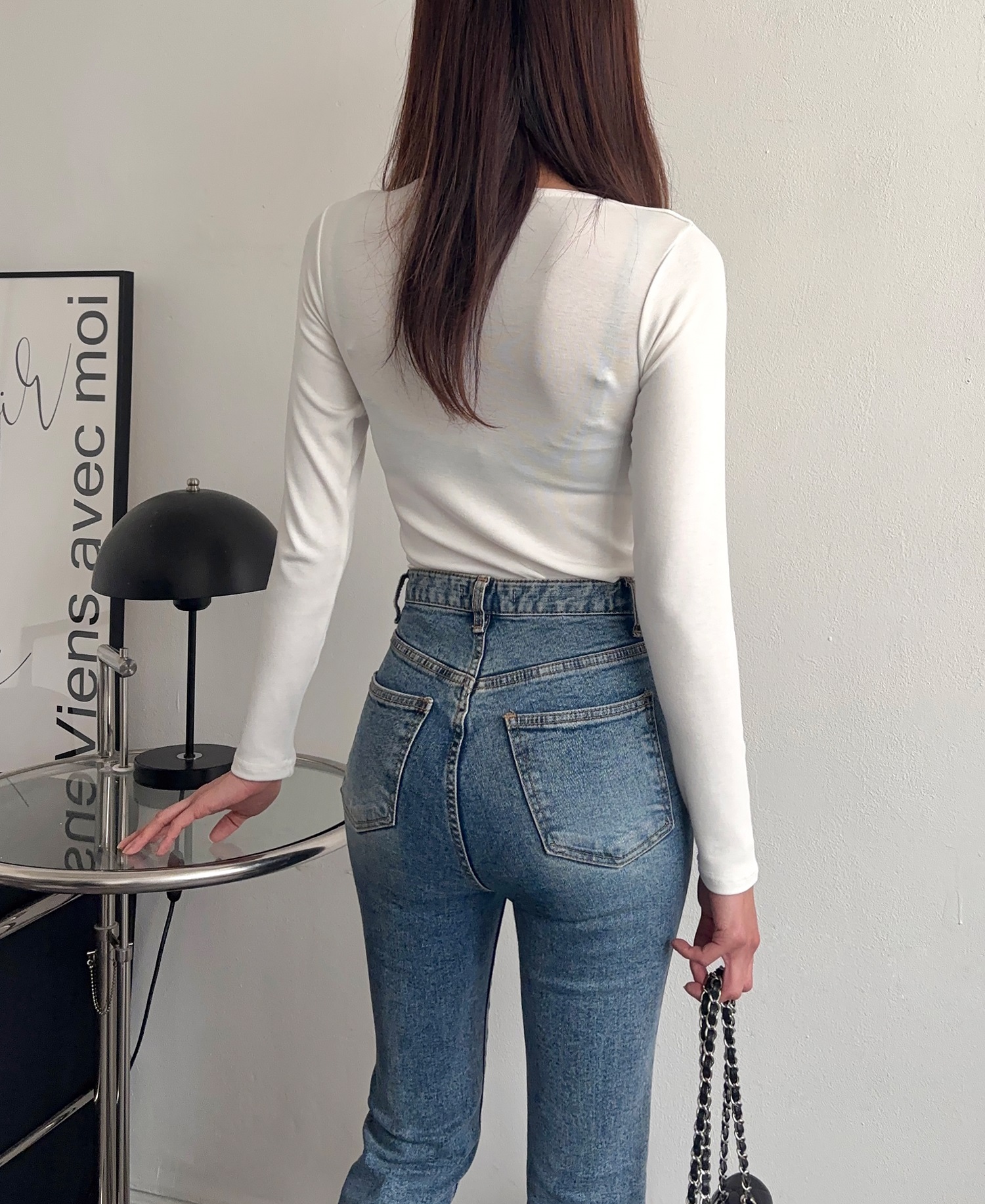 クルーネックスリム長袖Tシャツ | 詳細画像4