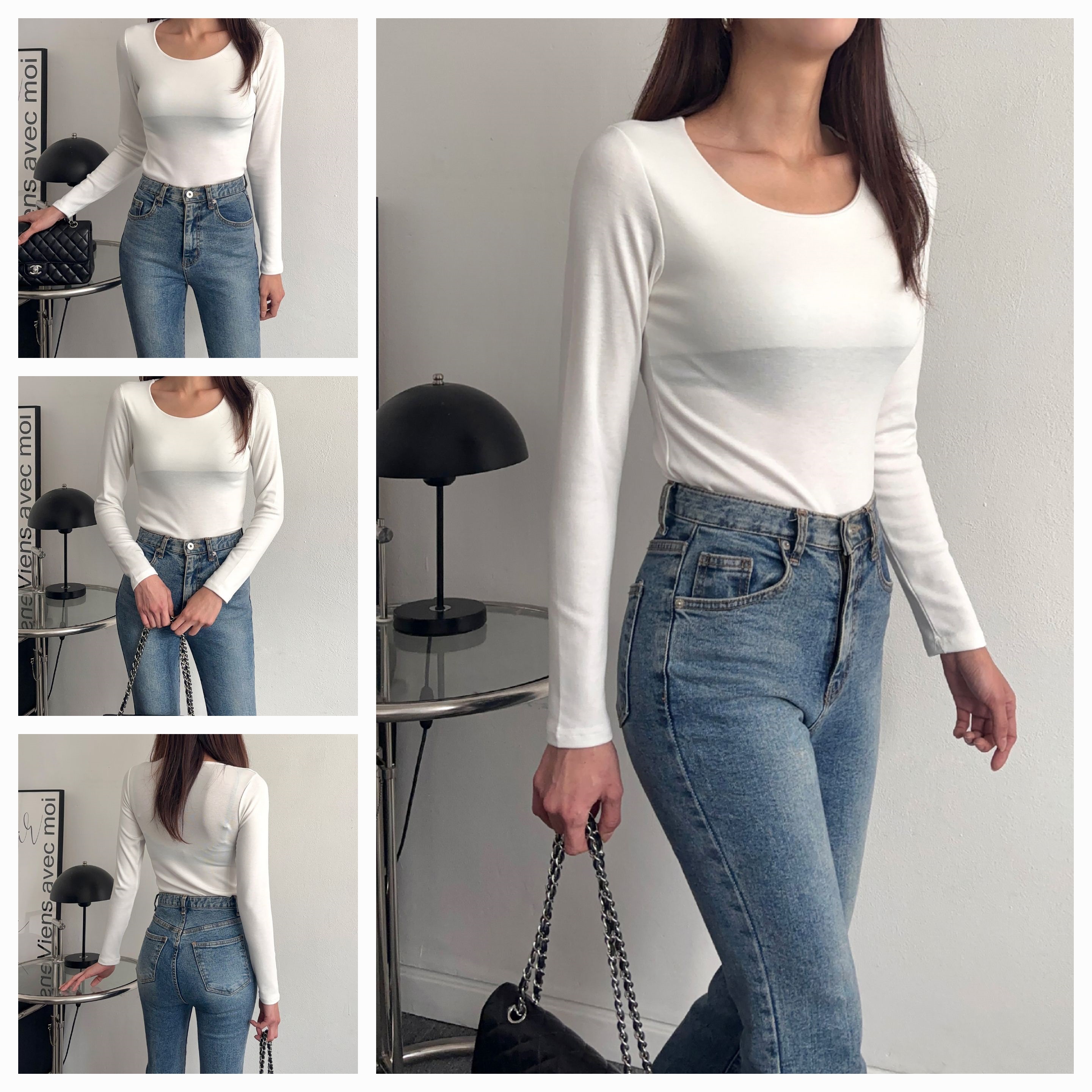 クルーネックスリム長袖Tシャツ | 詳細画像7