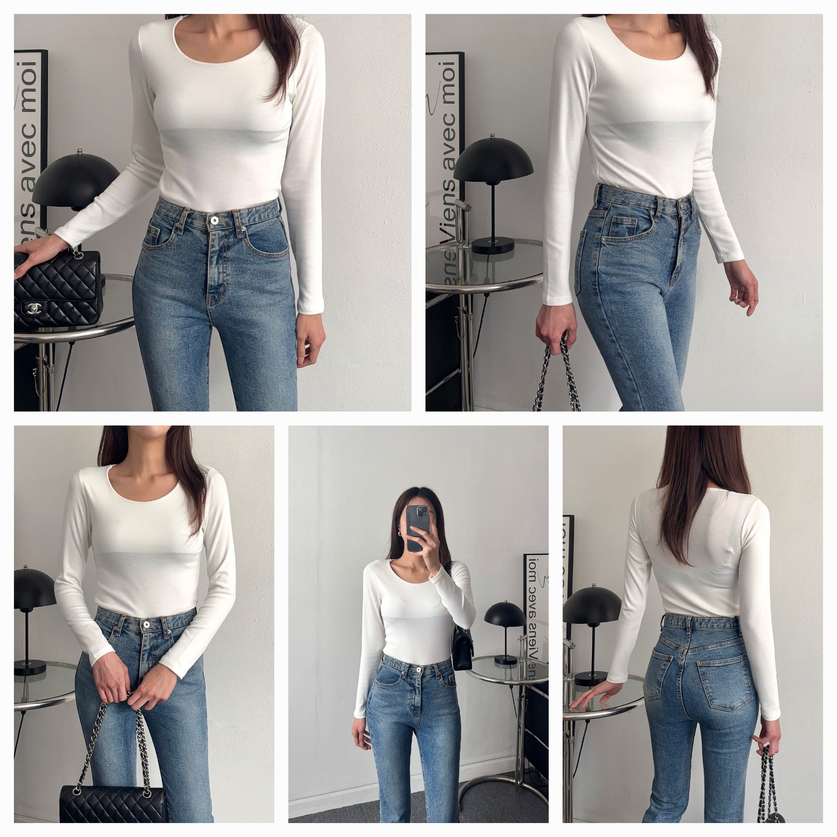 クルーネックスリム長袖Tシャツ | 詳細画像9