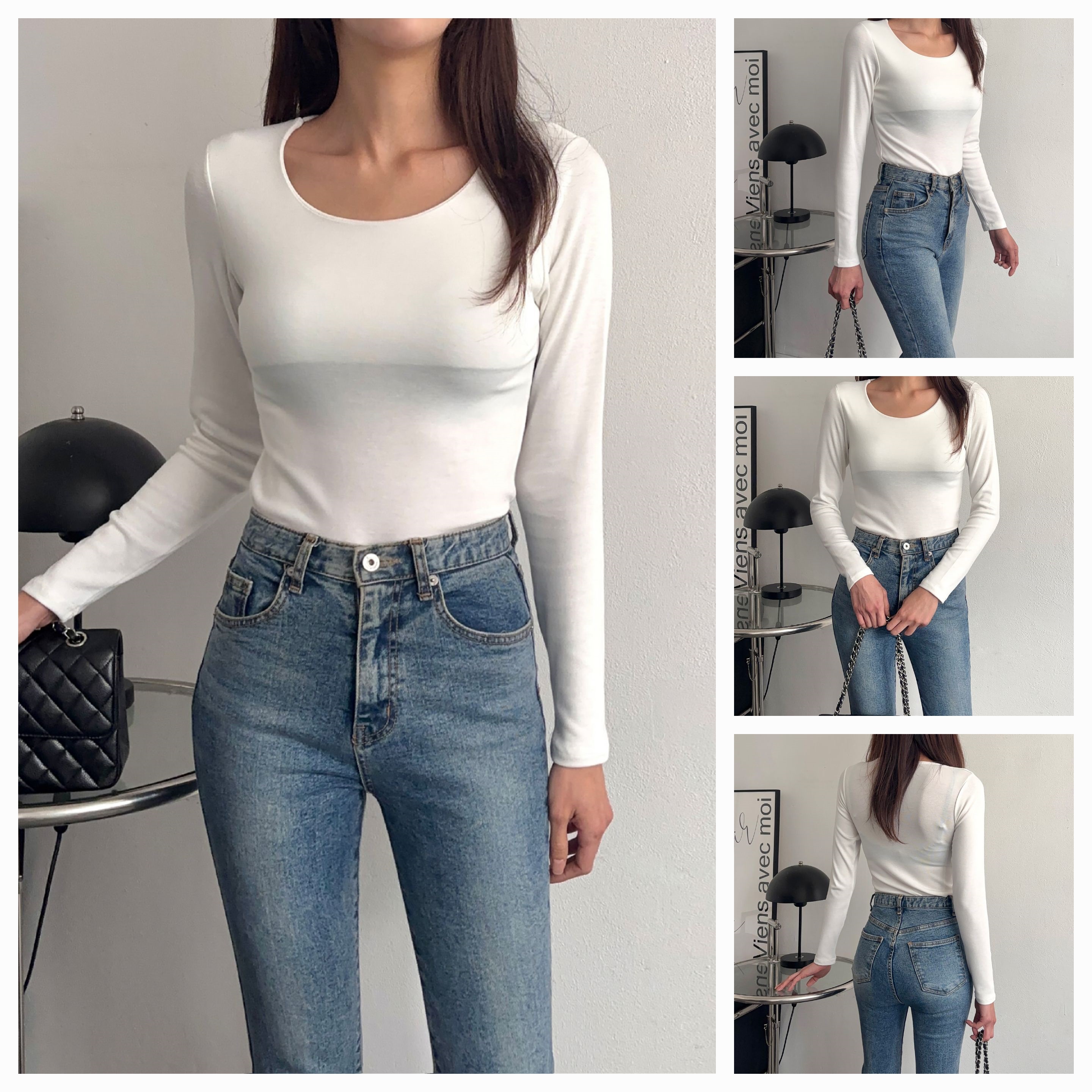 クルーネックスリム長袖Tシャツ | 詳細画像10