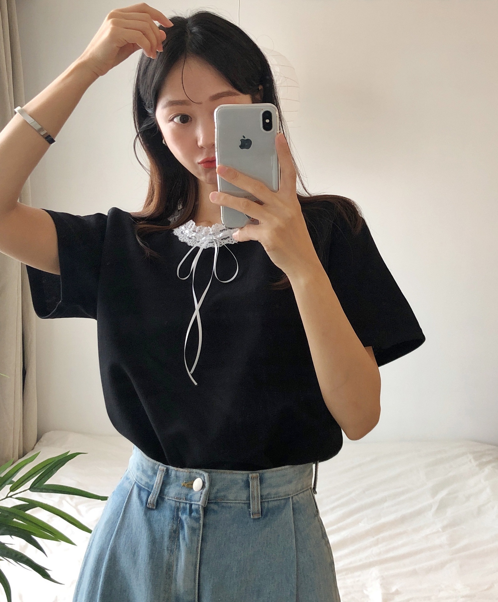 レースドロストリボン半袖Tシャツ | 詳細画像6