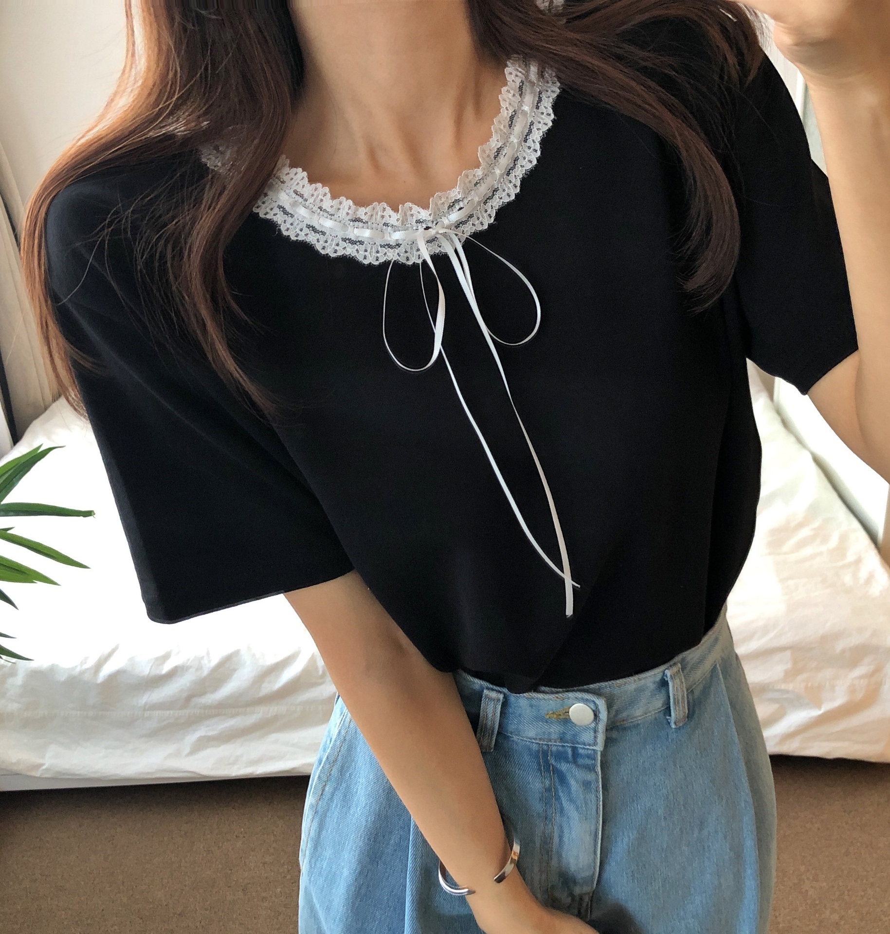 レースドロストリボン半袖Tシャツ | 詳細画像11
