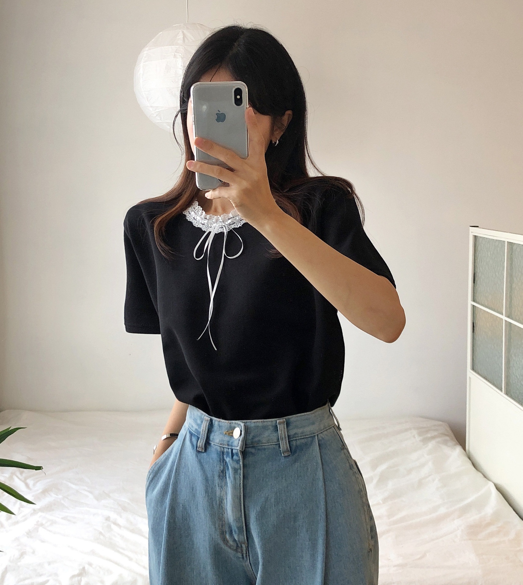 レースドロストリボン半袖Tシャツ | 詳細画像5
